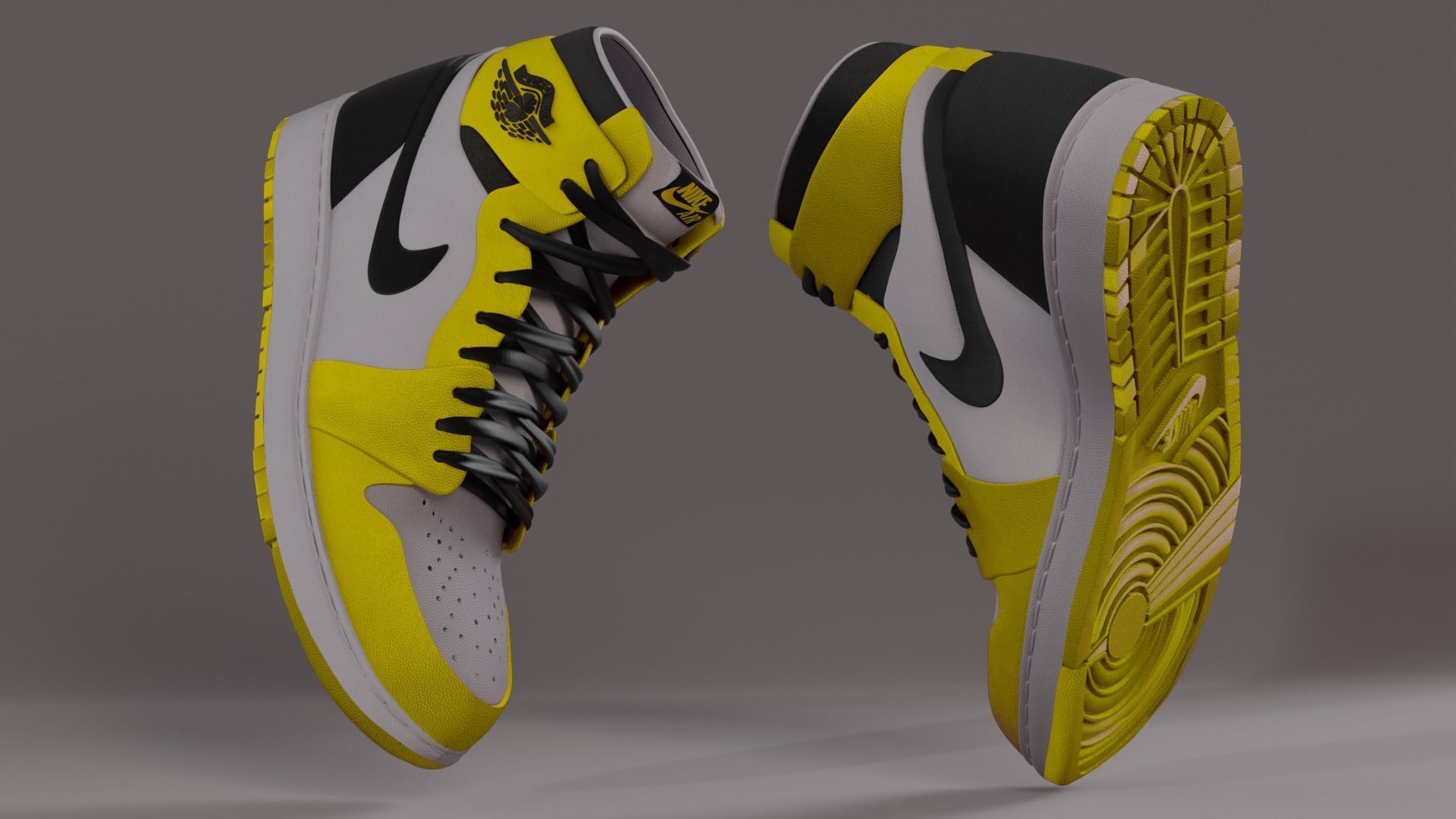 Nike Jordan Low-poly 3D model_13