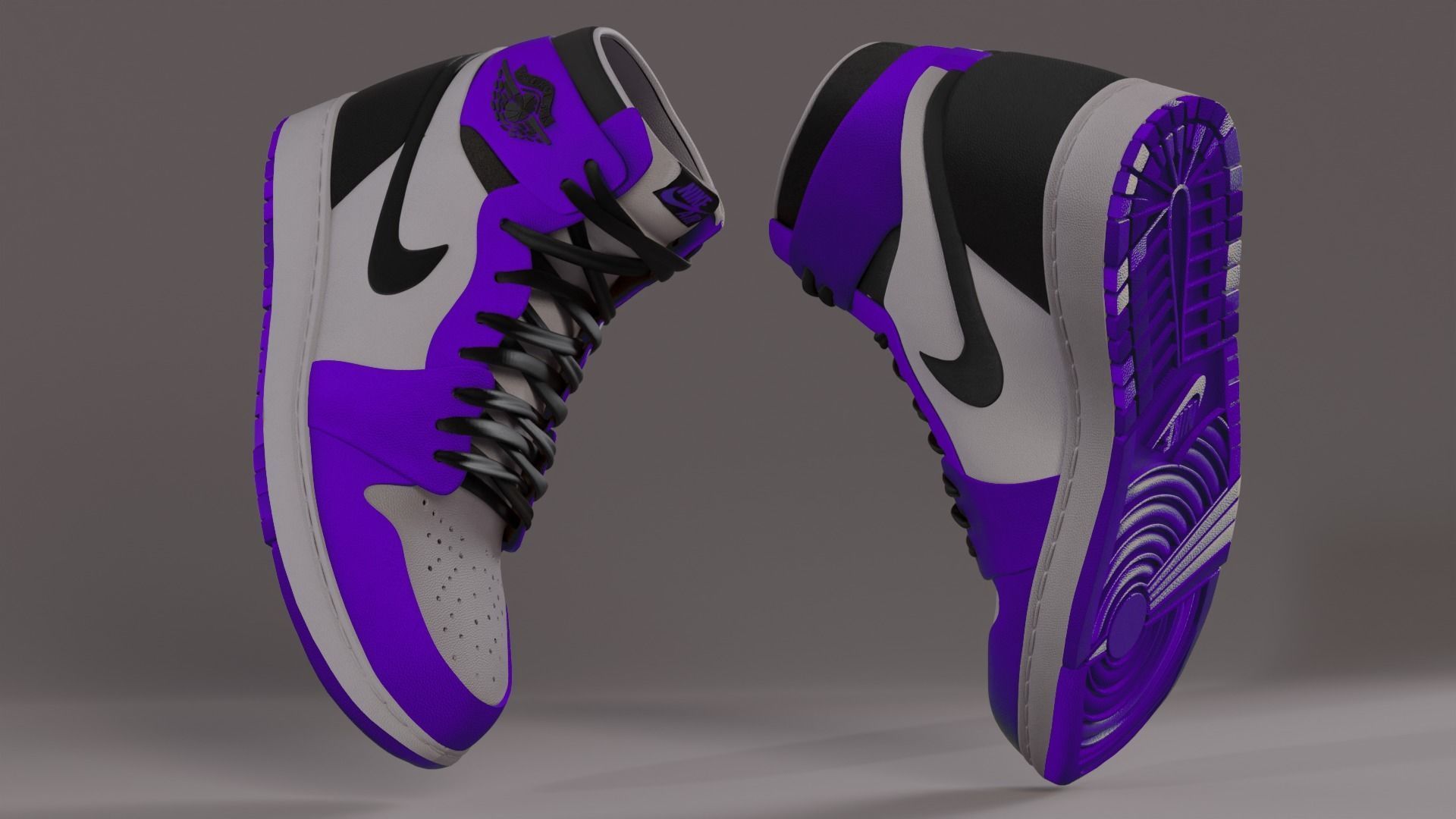 Nike Jordan Low-poly 3D model_4