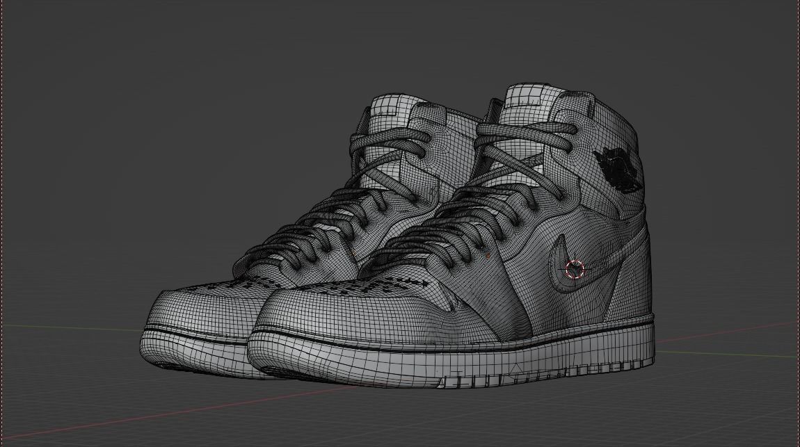 Nike Jordan Low-poly 3D model_33