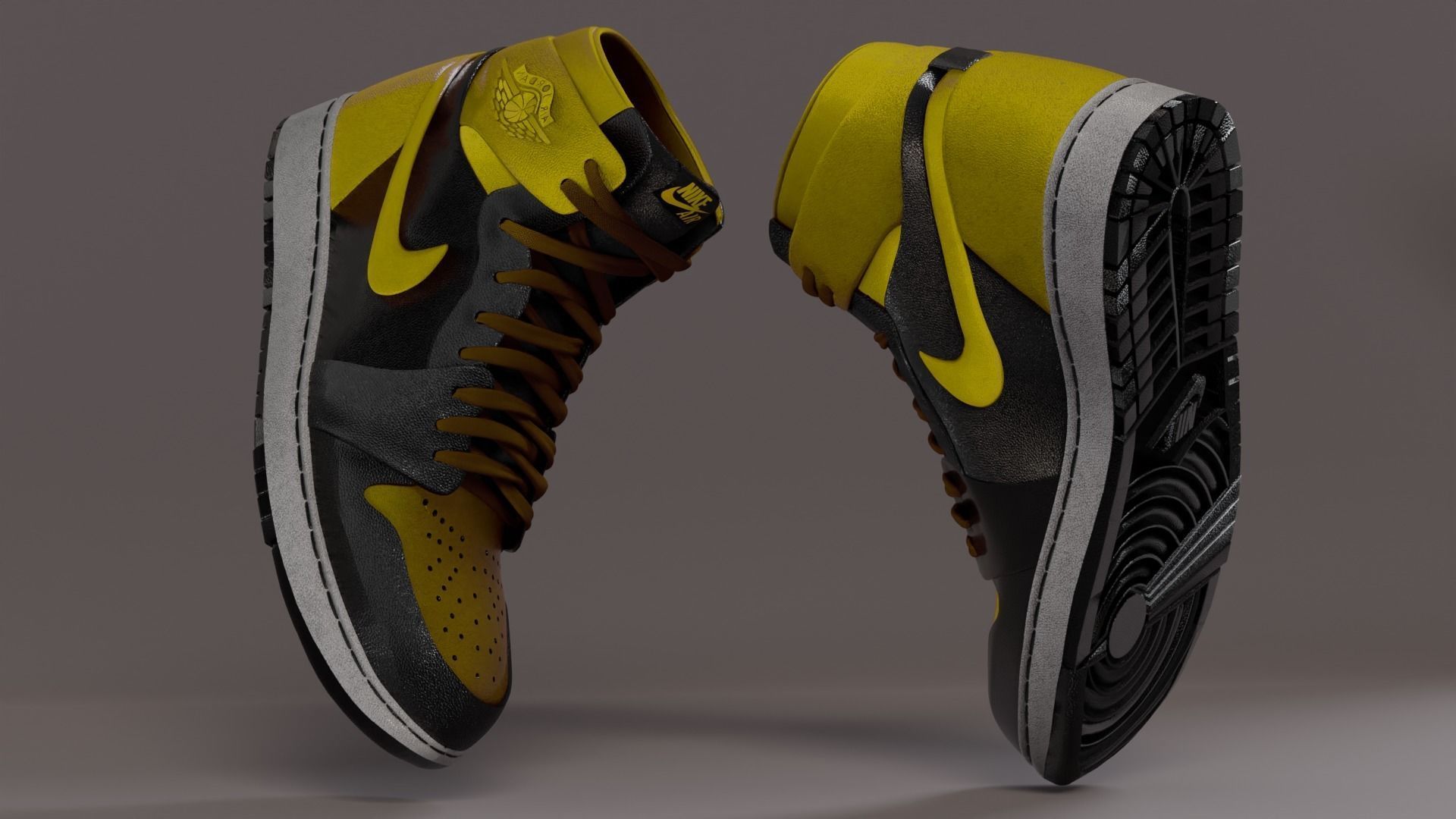 Nike Jordan Low-poly 3D model_12