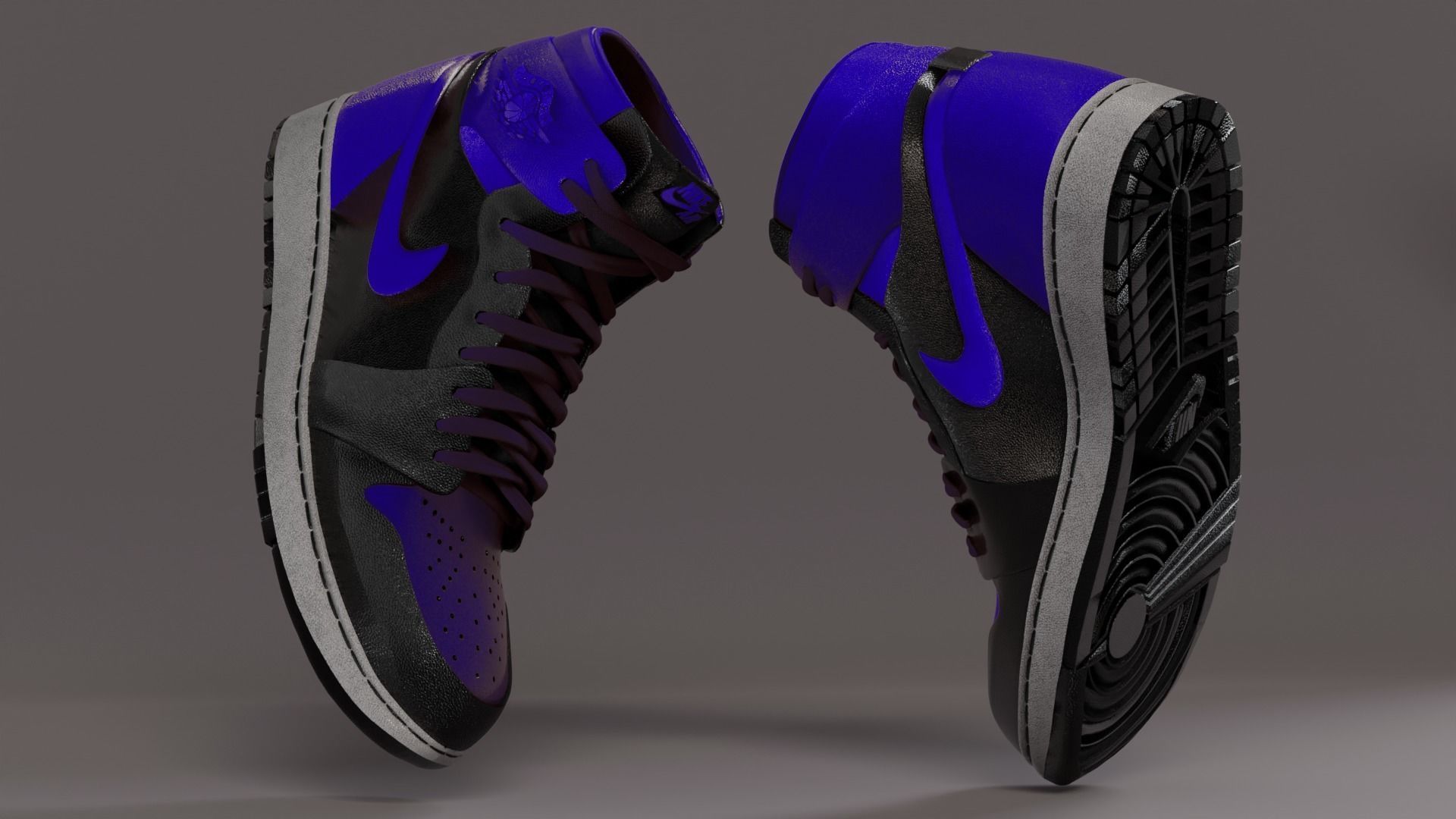 Nike Jordan Low-poly 3D model_7