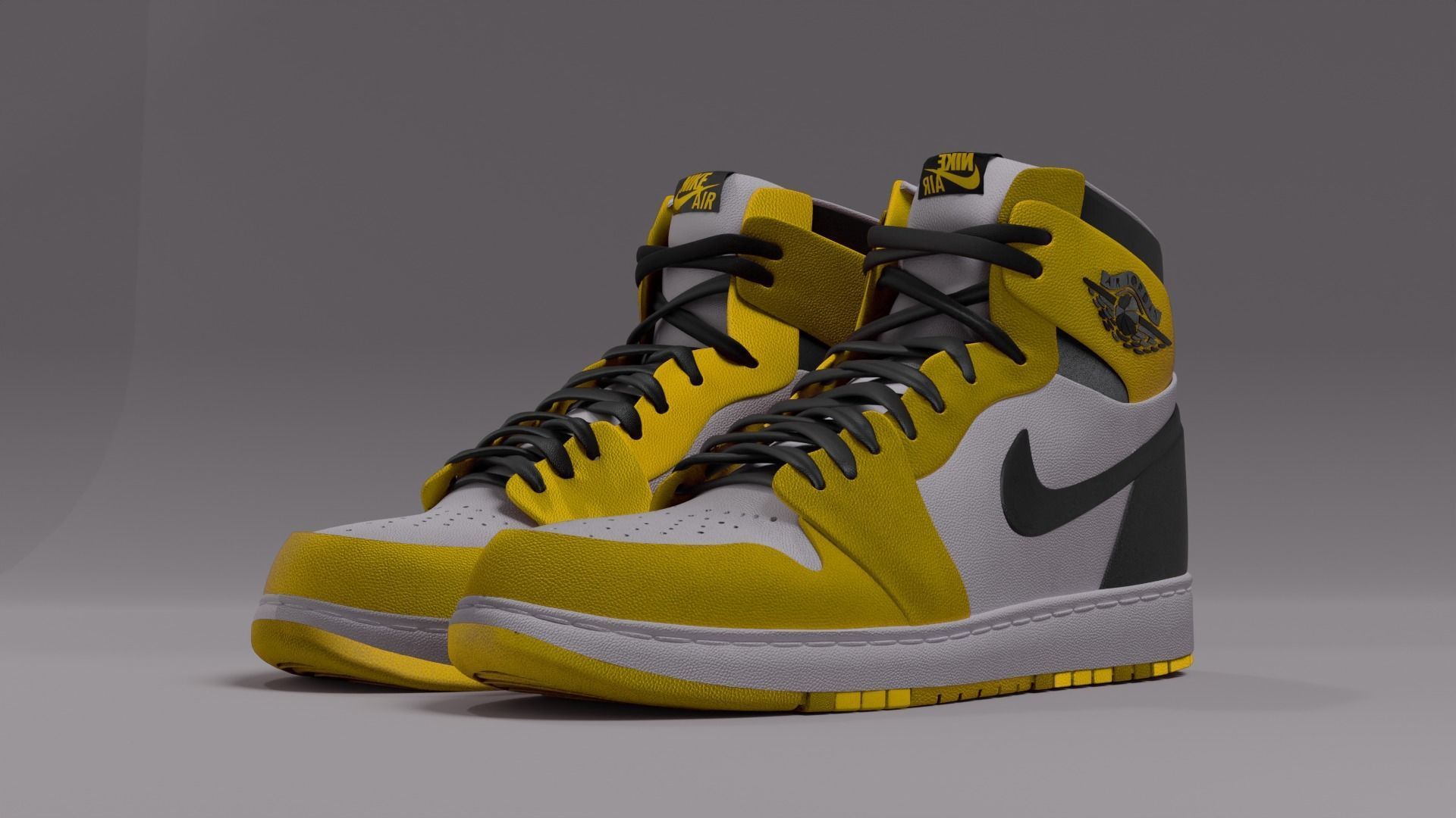 Nike Jordan Low-poly 3D model_31