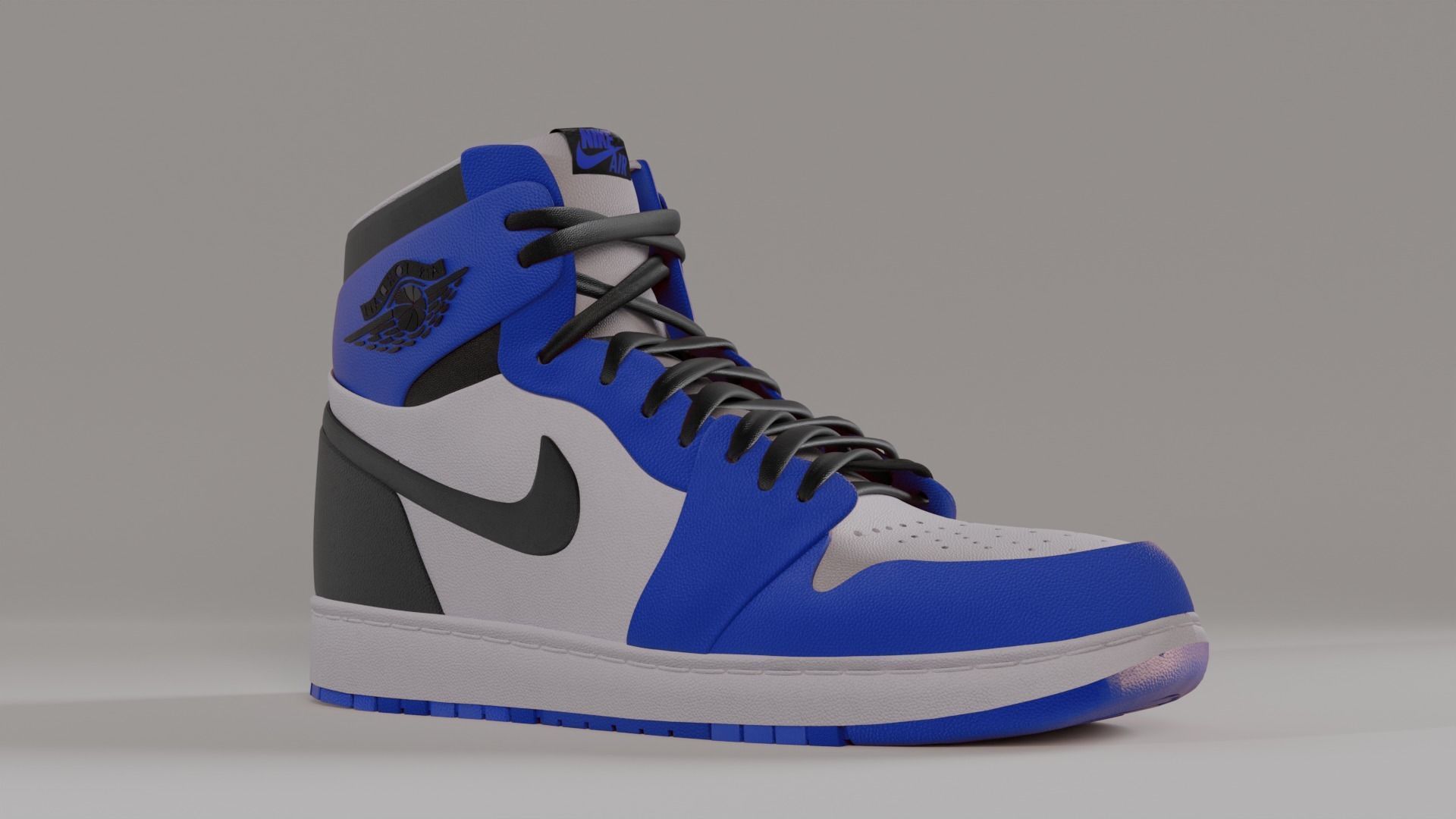 Nike Jordan Low-poly 3D model_14