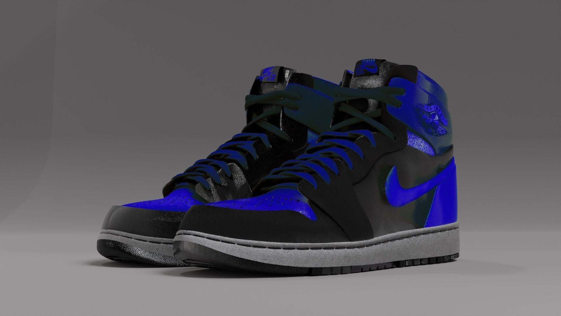 Nike Jordan Low-poly 3D model_16