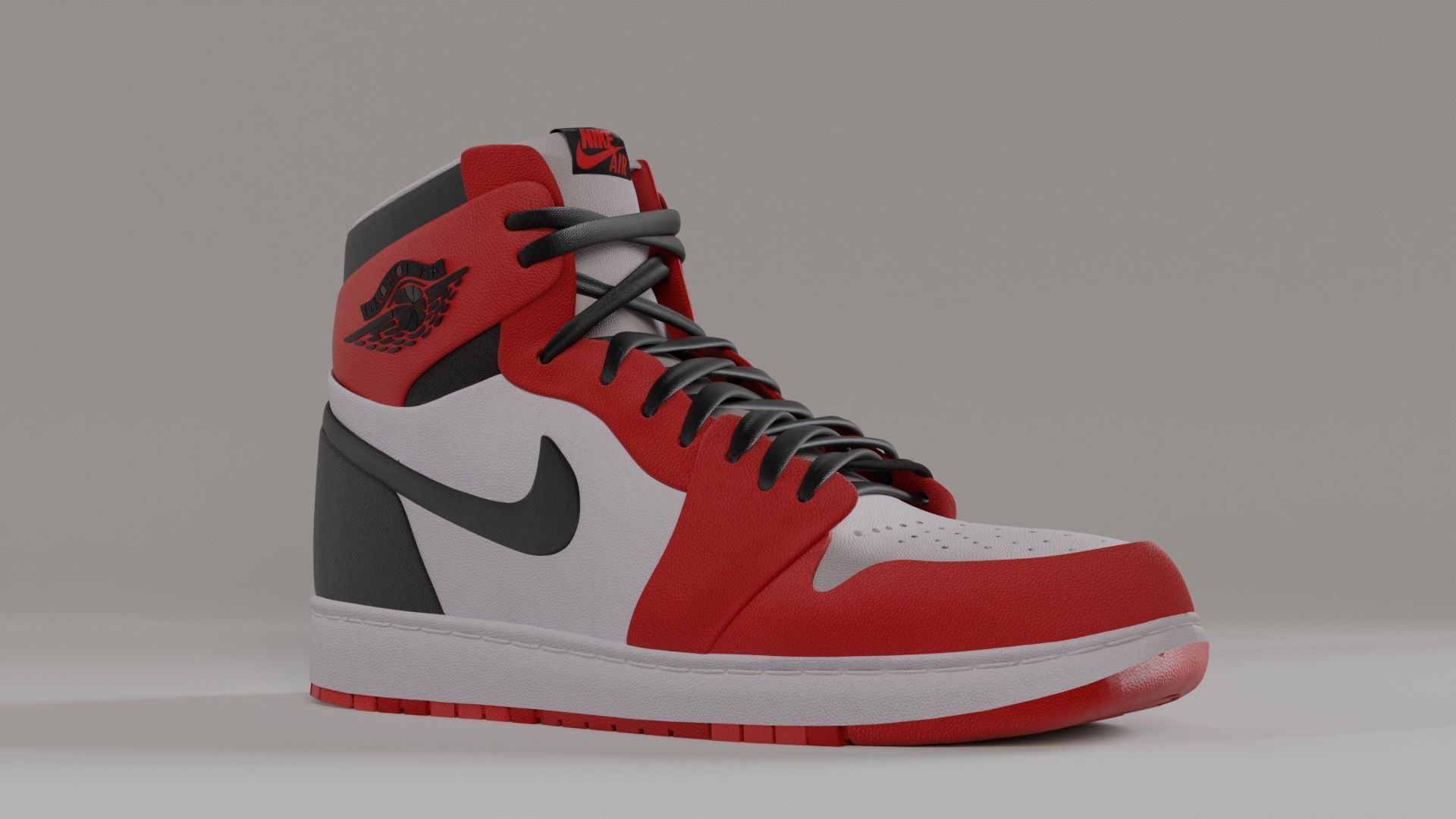 Nike Jordan Low-poly 3D model_26