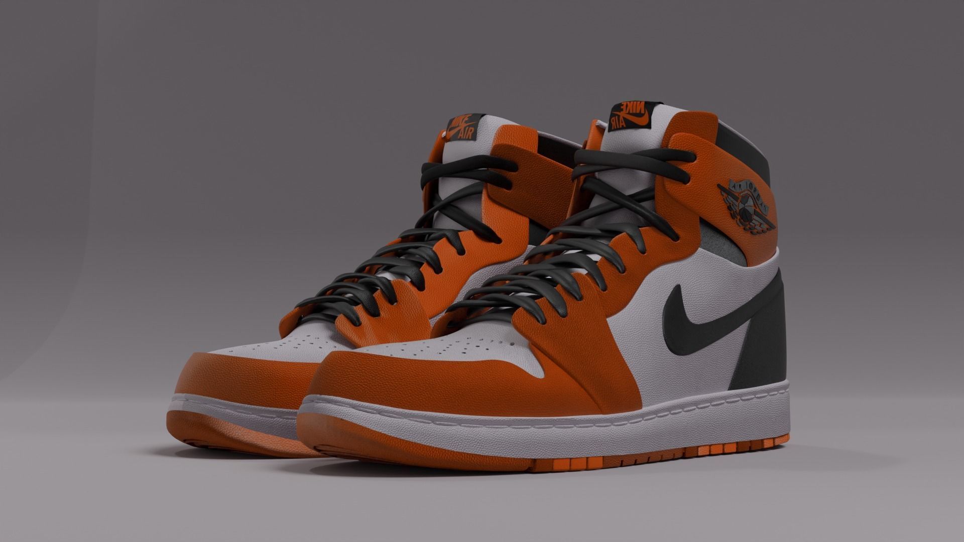 Nike Jordan Low-poly 3D model_21