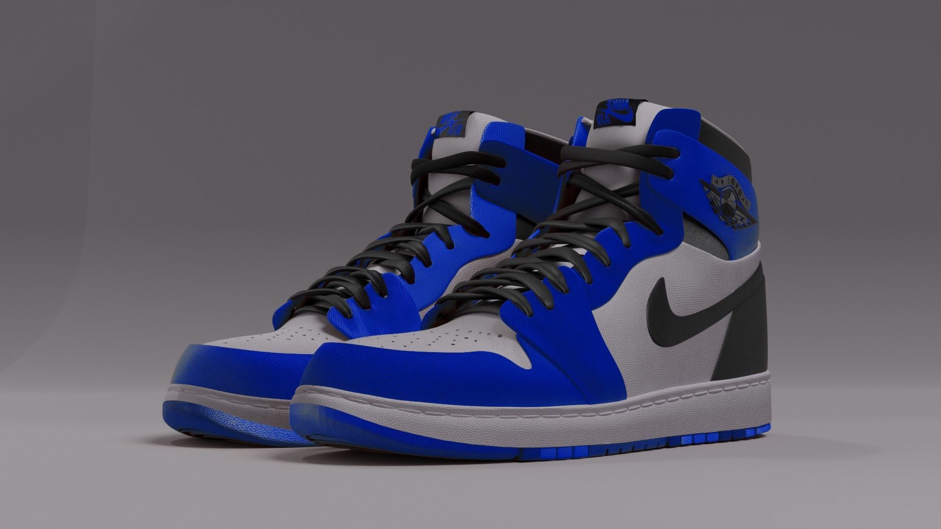 Nike Jordan Low-poly 3D model_15