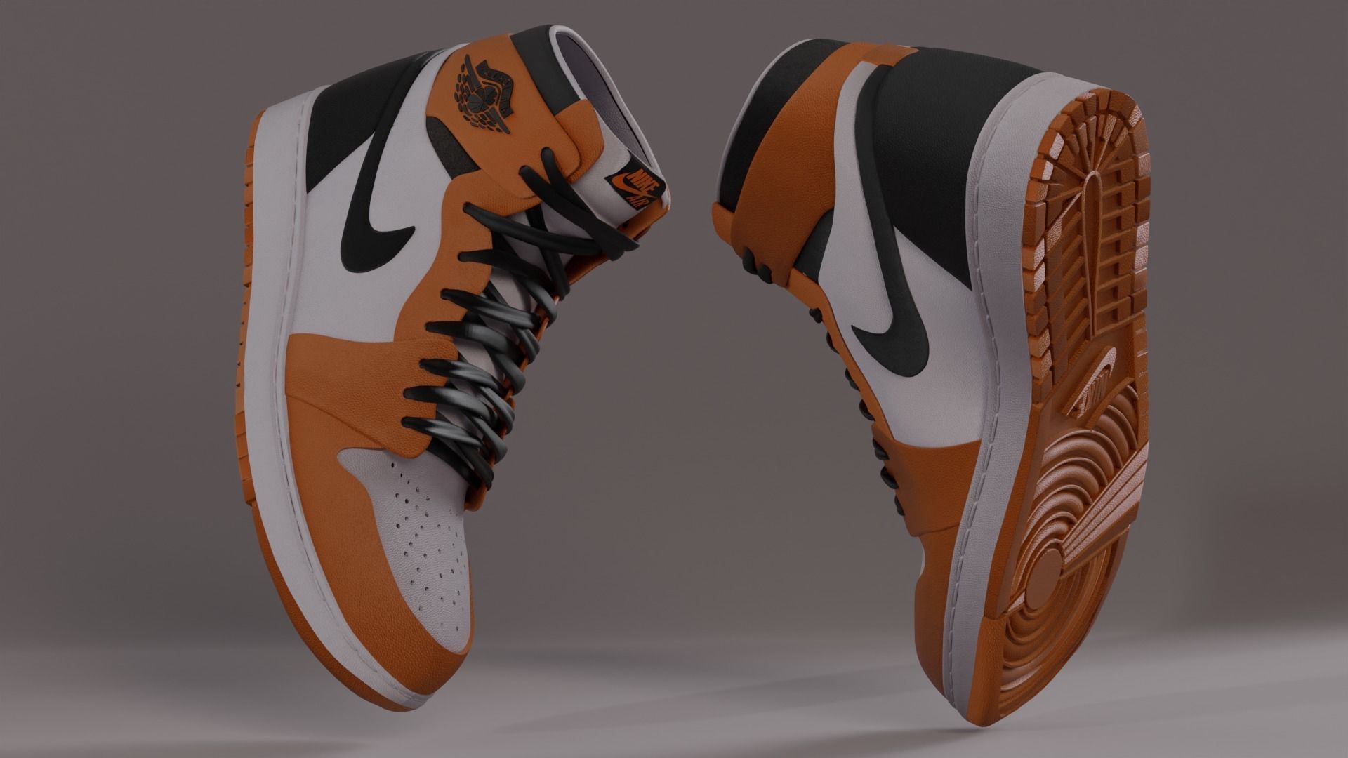 Nike Jordan Low-poly 3D model_5