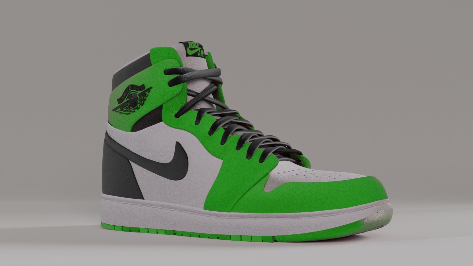 Nike Jordan Low-poly 3D model_17