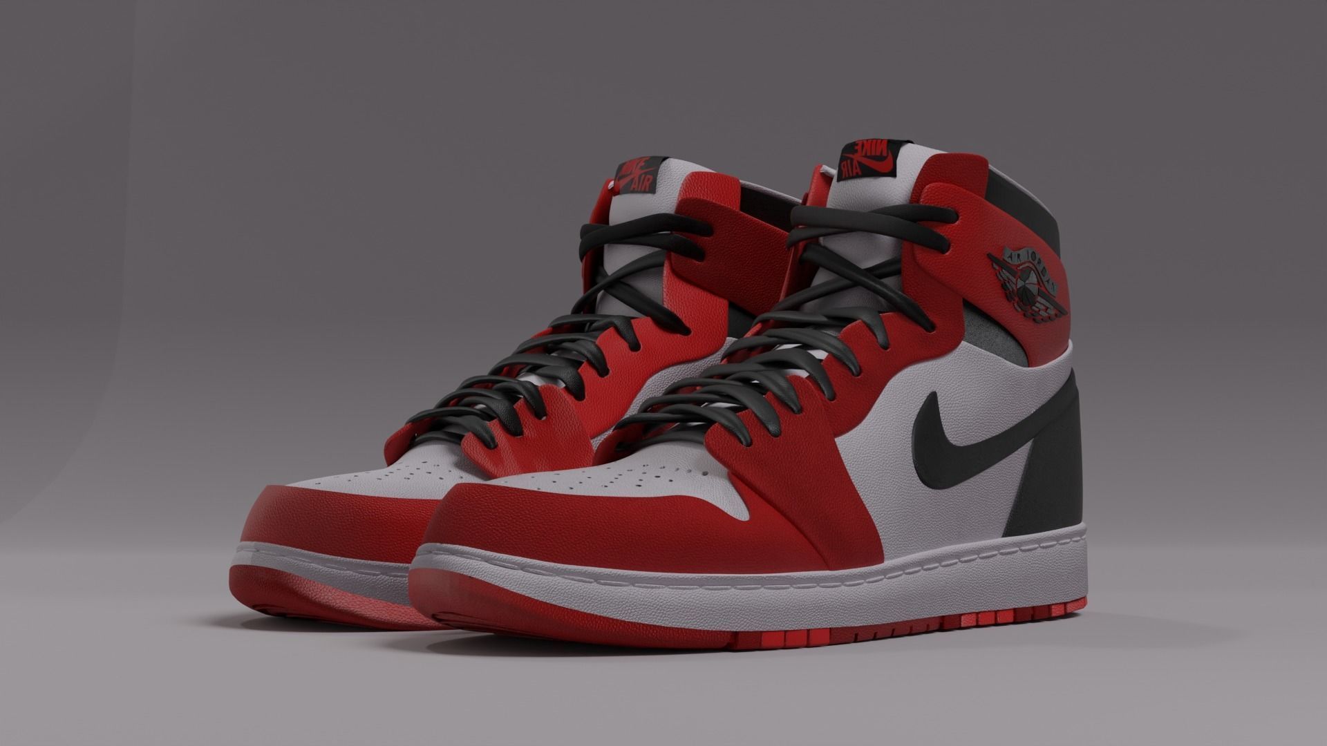 Nike Jordan Low-poly 3D model_27