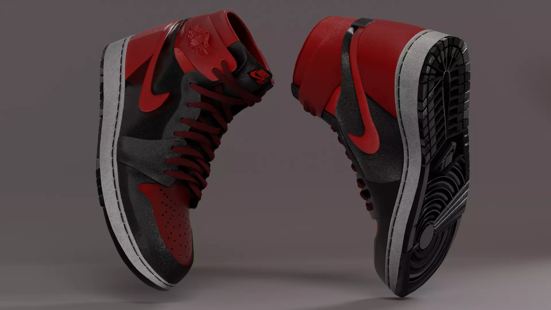 Nike Jordan Low-poly 3D model_0