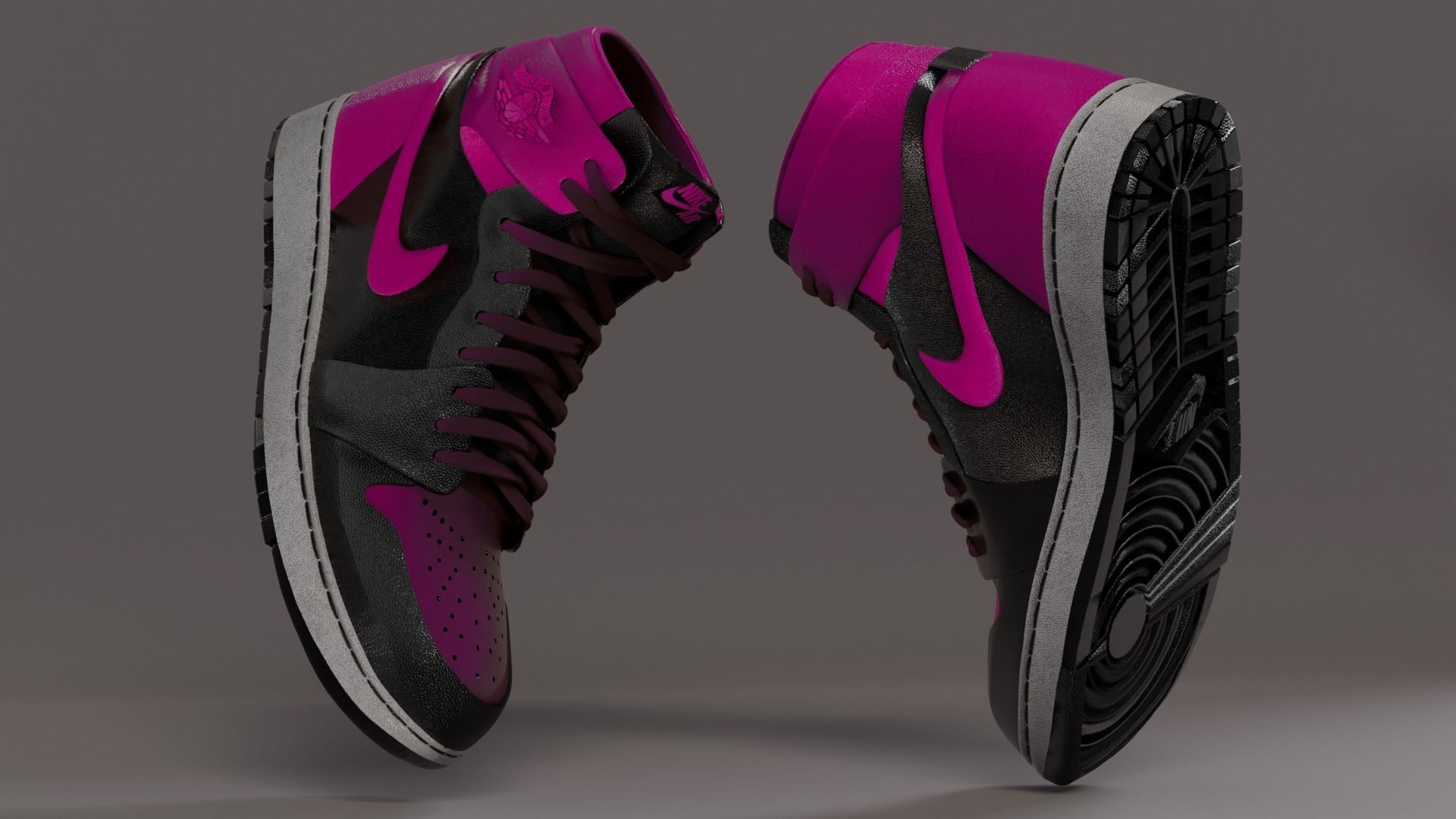 Nike Jordan Low-poly 3D model_10