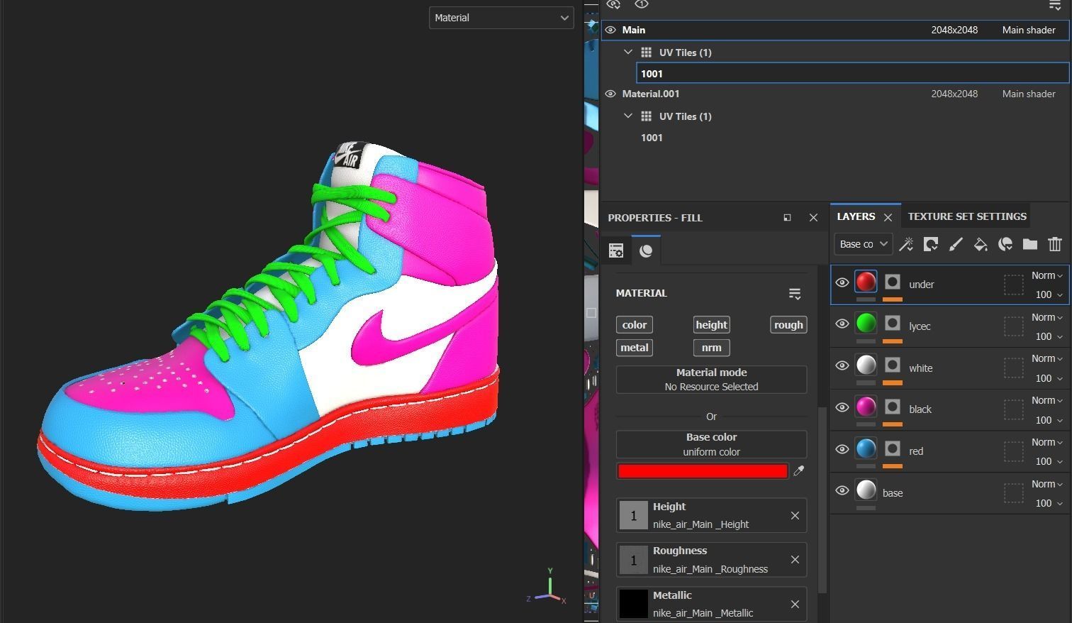 Nike Jordan Low-poly 3D model_1