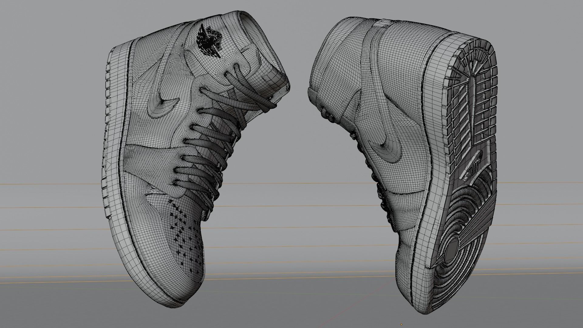 Nike Jordan Low-poly 3D model_35