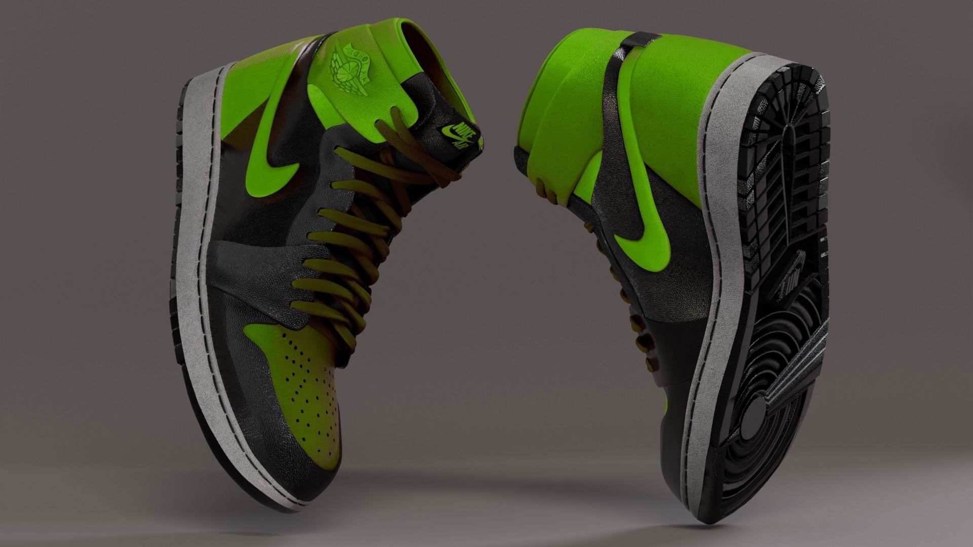 Nike Jordan Low-poly 3D model_6