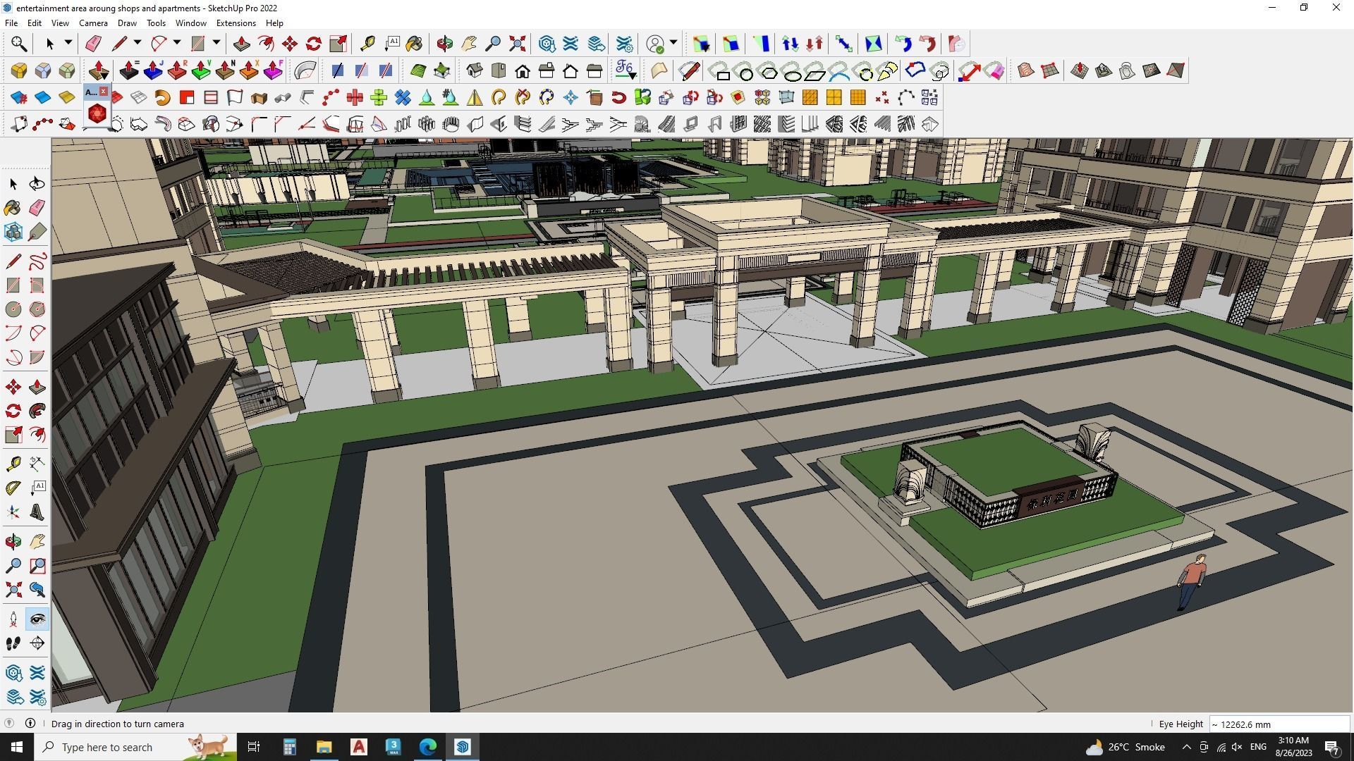 Sketchup model of Master plan Apartment buildings 3D model_2