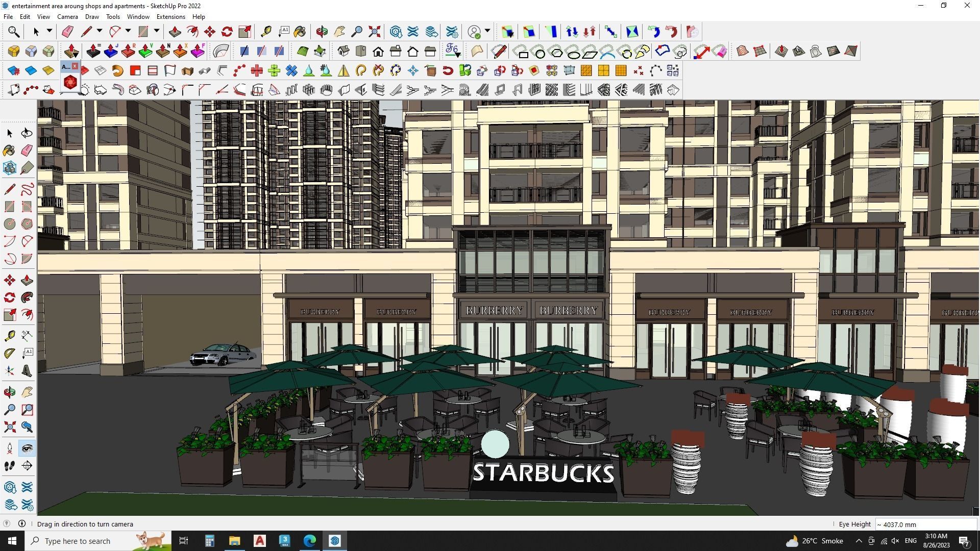 Sketchup model of Master plan Apartment buildings 3D model_16
