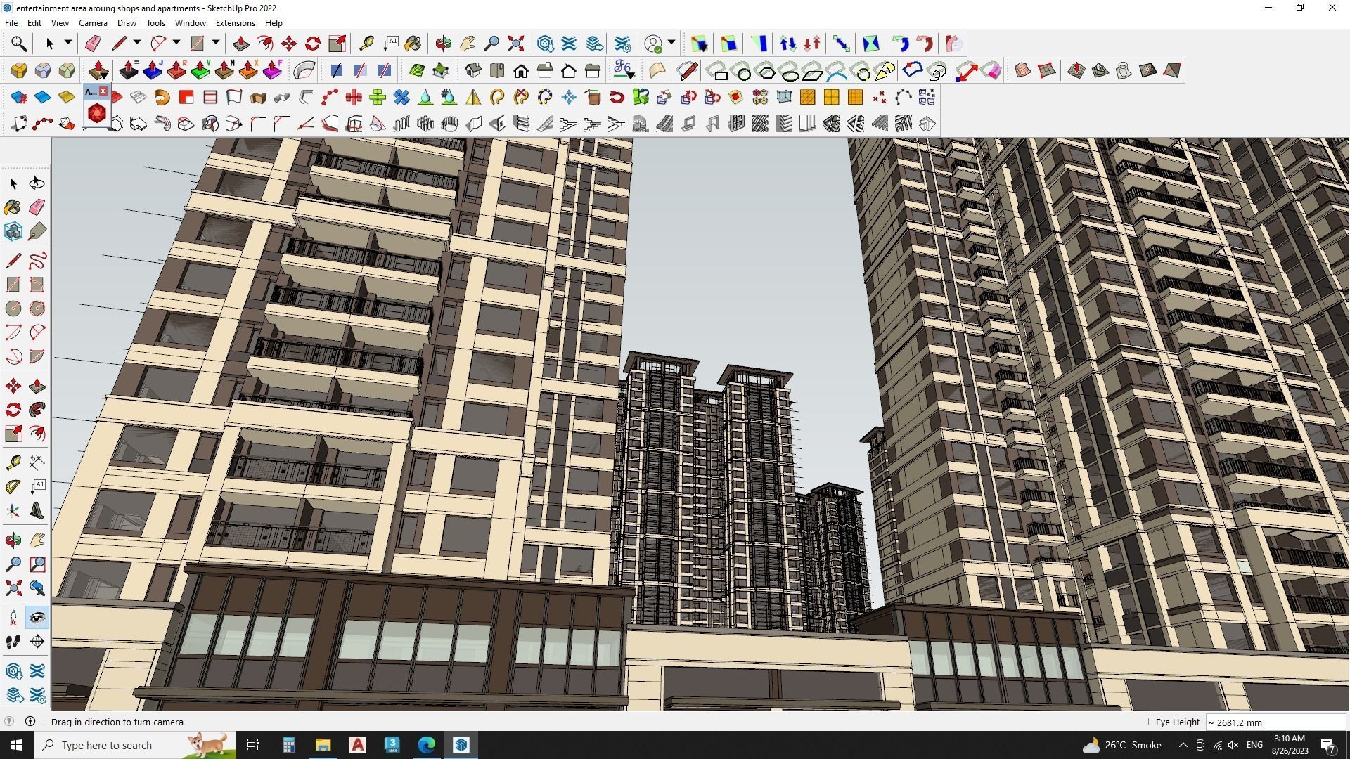 Sketchup model of Master plan Apartment buildings 3D model_14