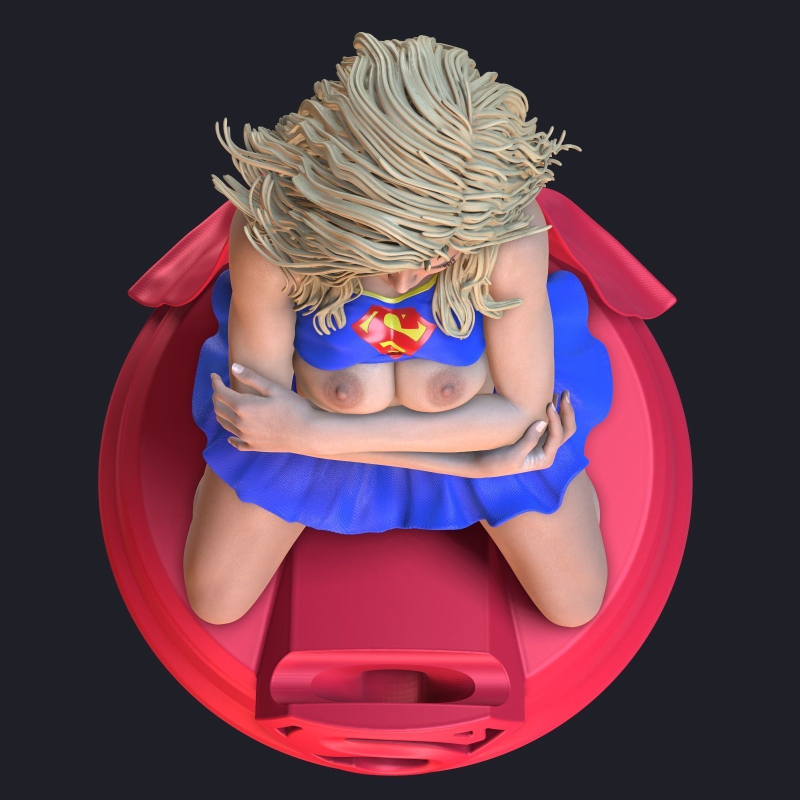 Supergirl phone holder  1 3D print model_16