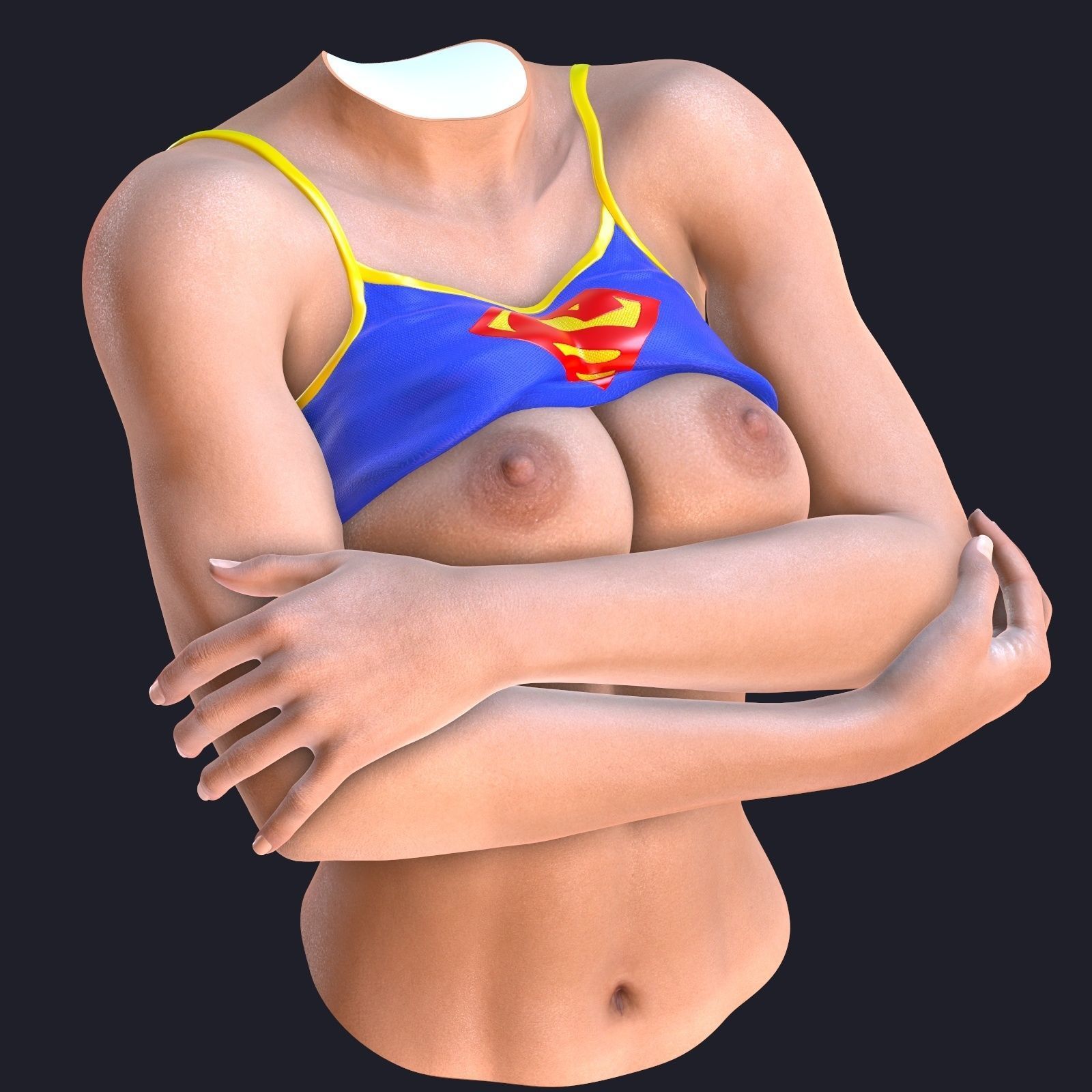 Supergirl phone holder  1 3D print model_20