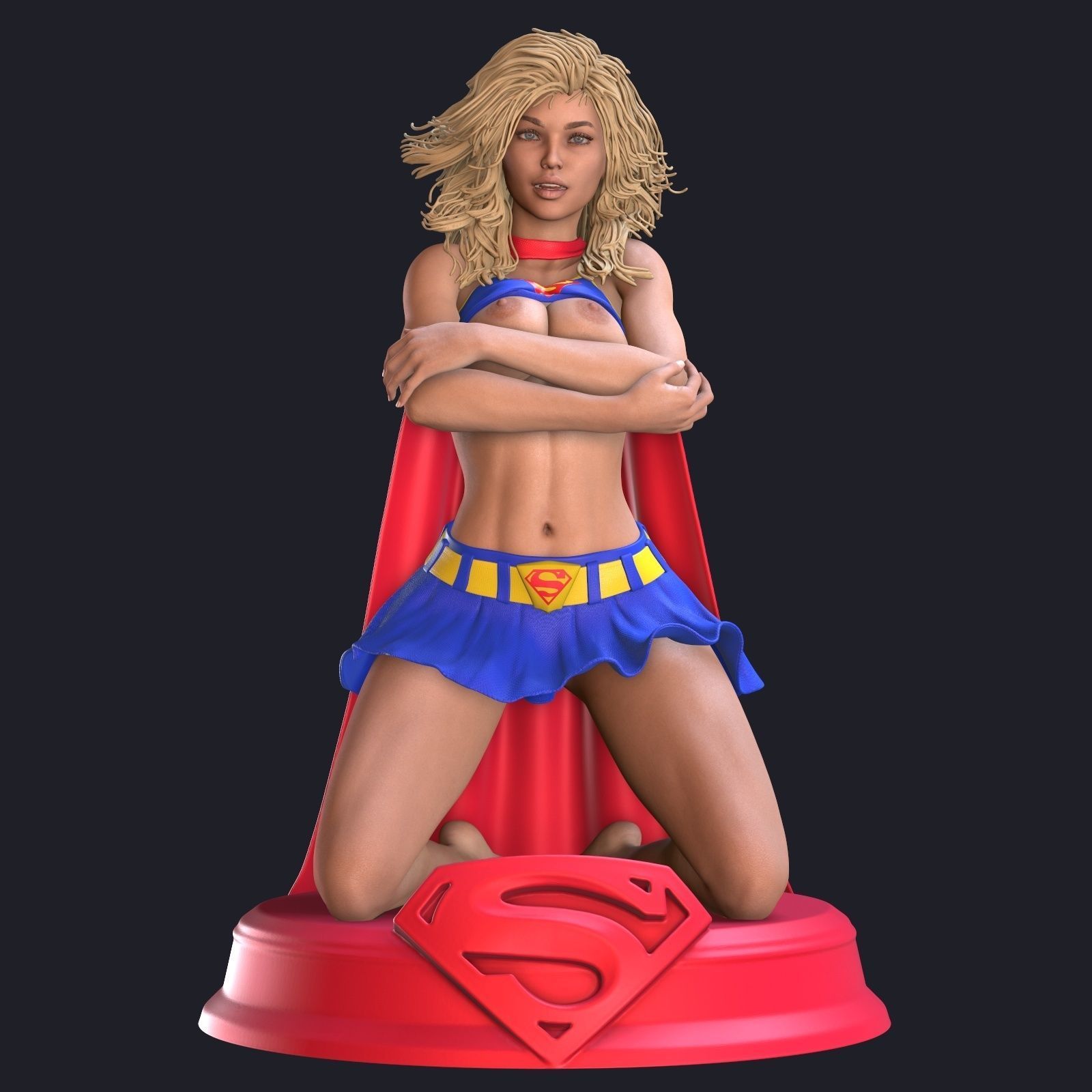 Supergirl phone holder  1 3D print model_6