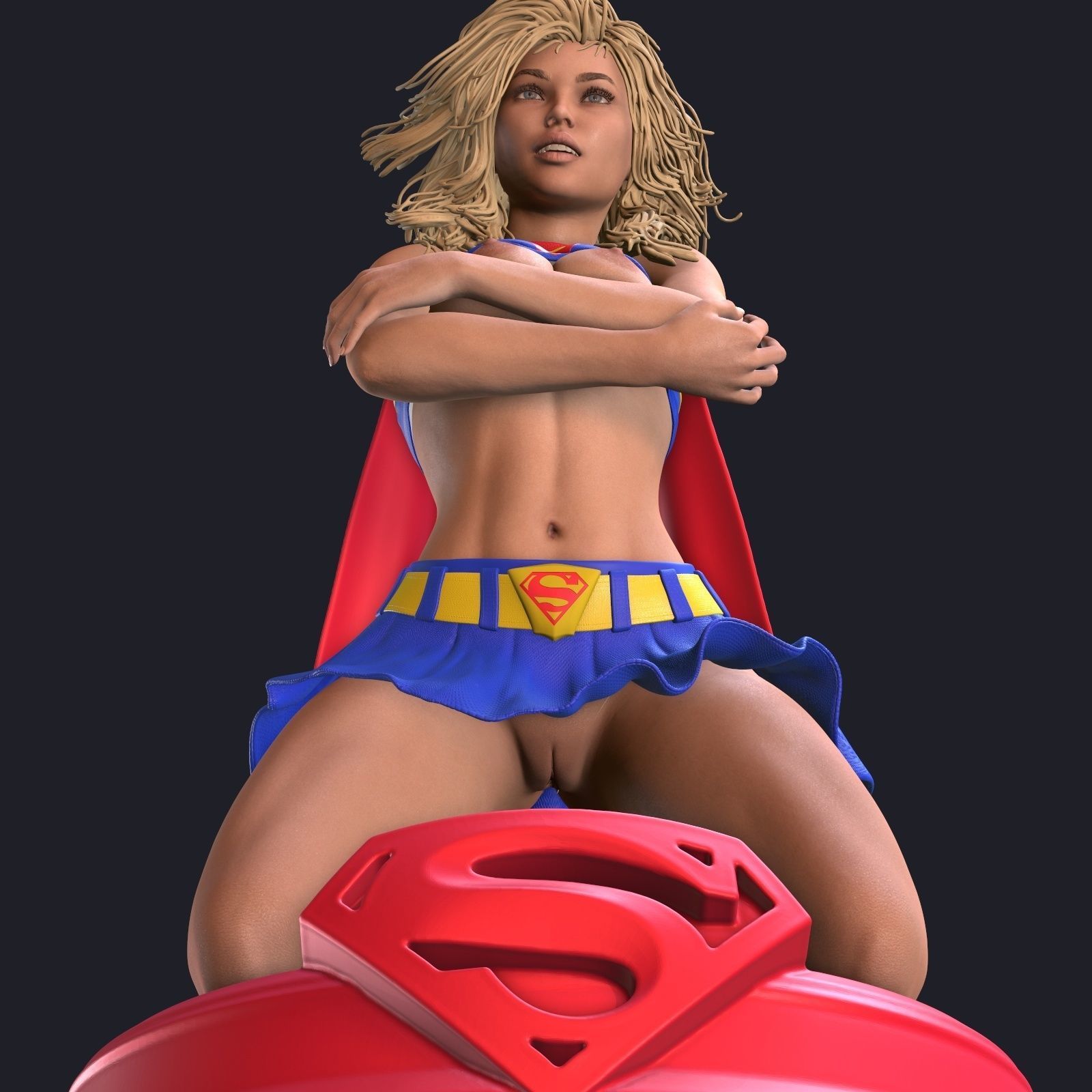 Supergirl phone holder  1 3D print model_12