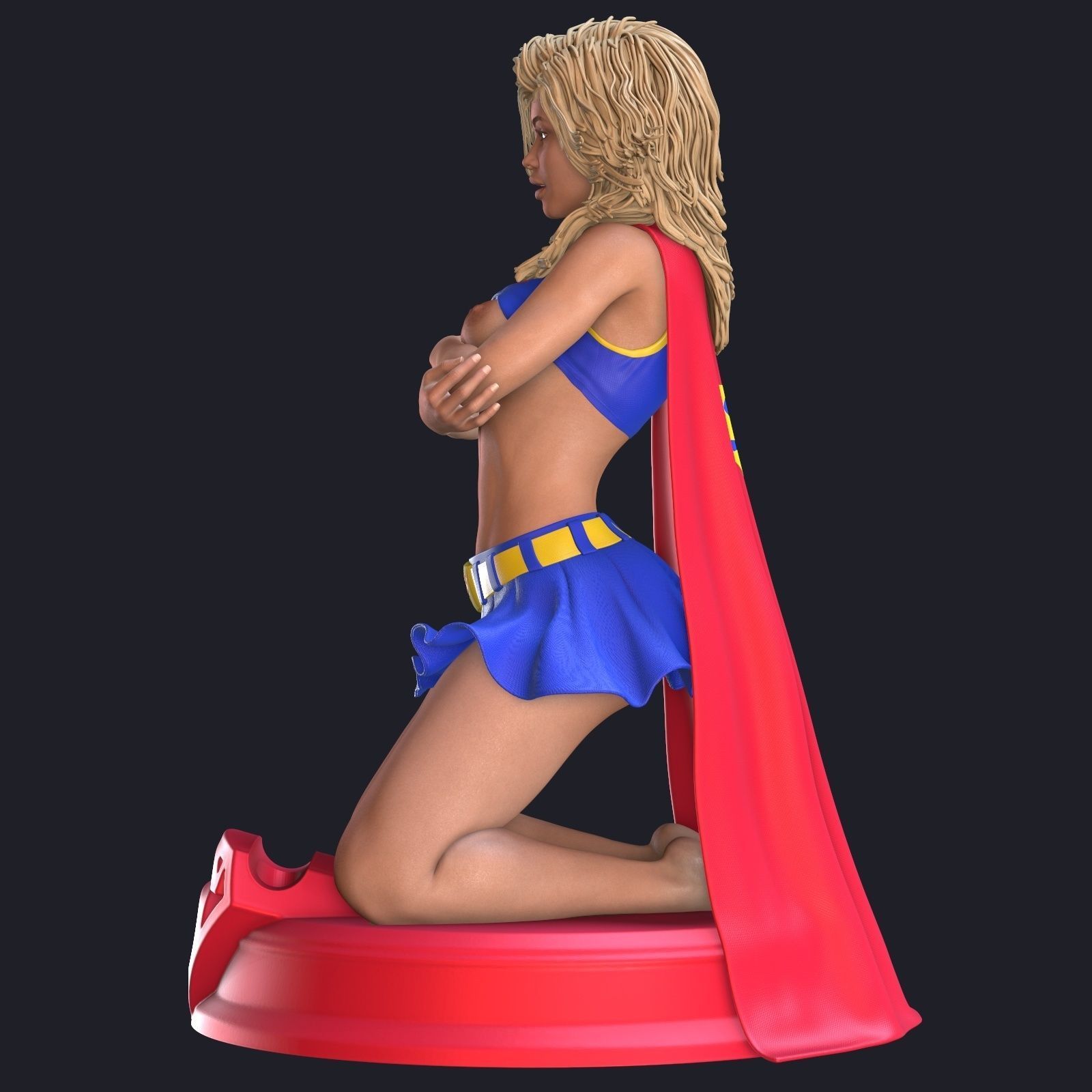 Supergirl phone holder  1 3D print model_8