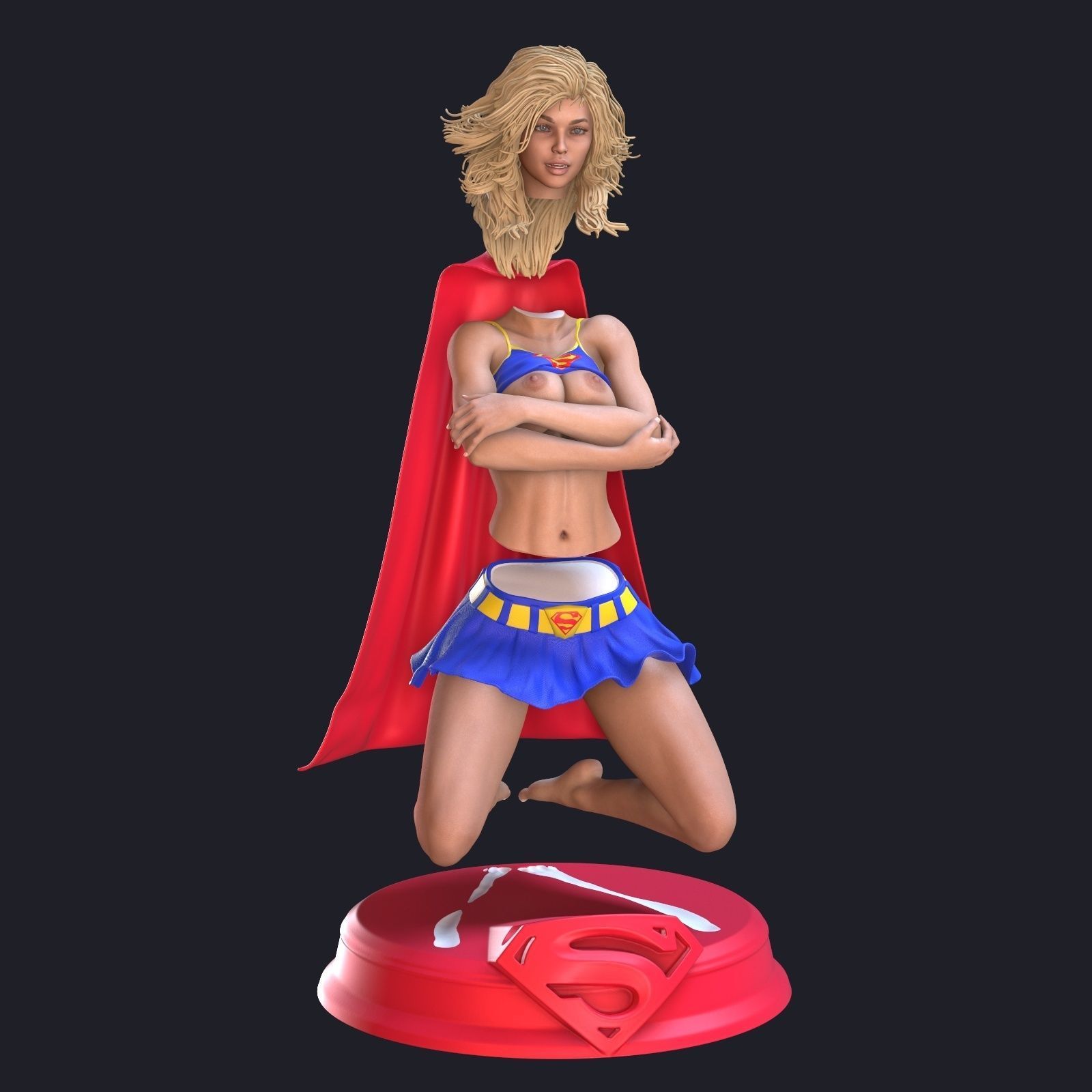 Supergirl phone holder  1 3D print model_23