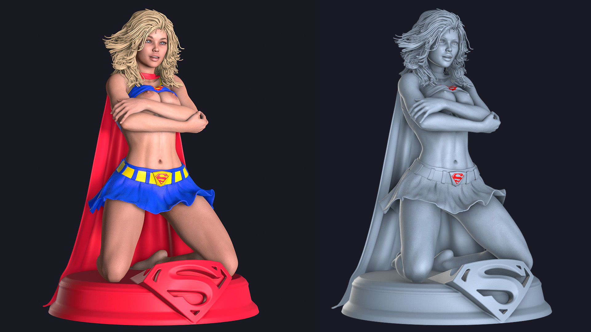 Supergirl phone holder  1 3D print model_5