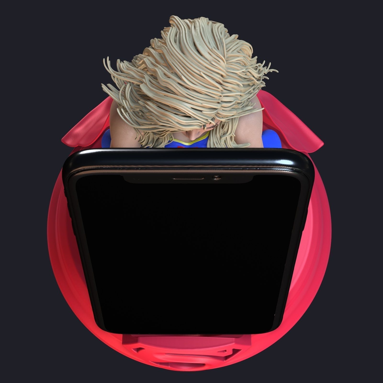 Supergirl phone holder  1 3D print model_17
