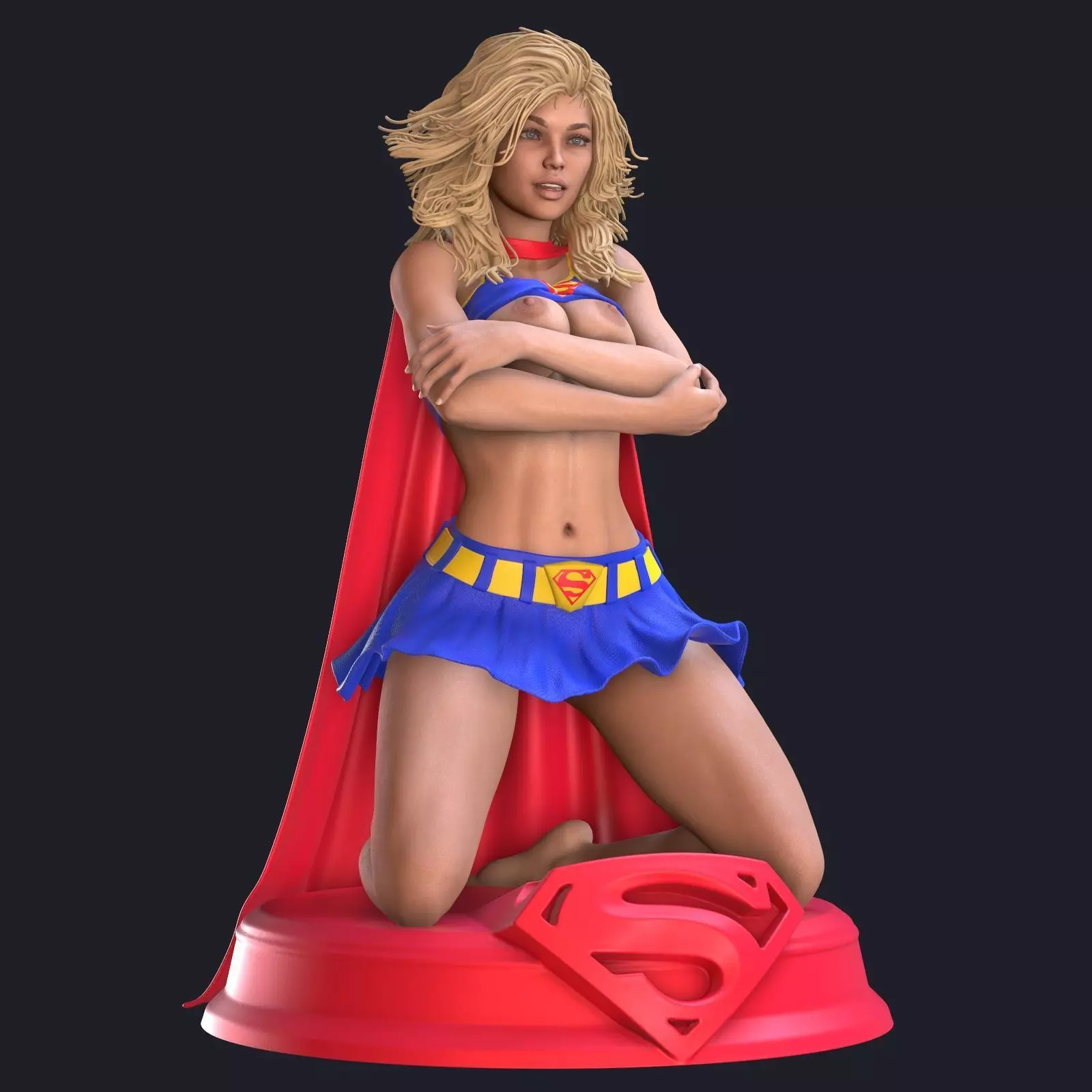 Supergirl phone holder  1 3D print model_0