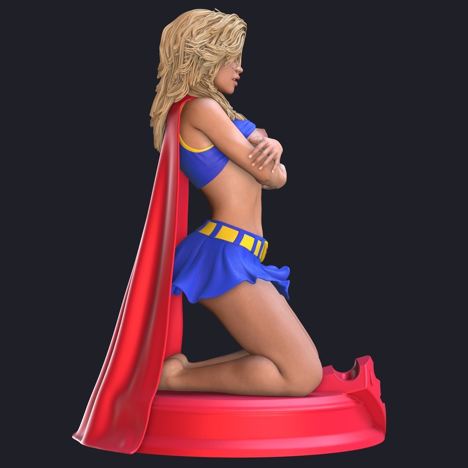 Supergirl phone holder  1 3D print model_11