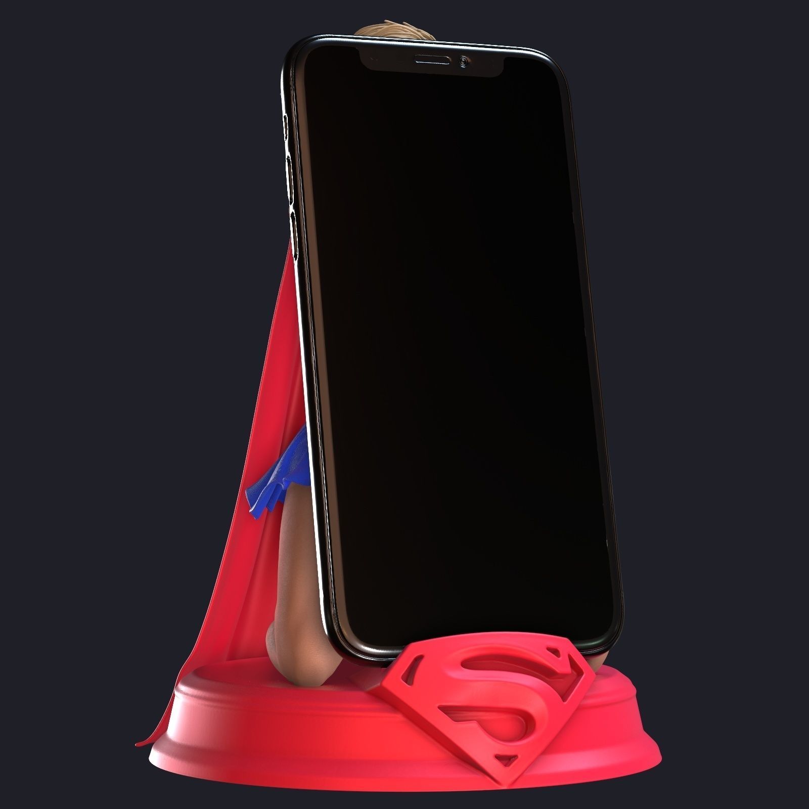 Supergirl phone holder  1 3D print model_2