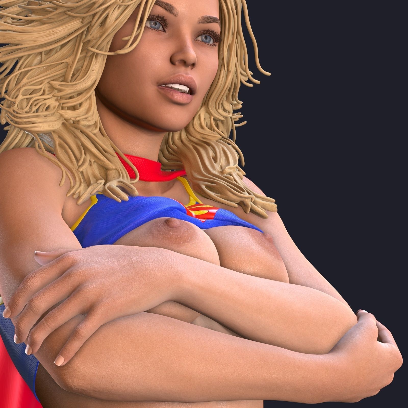 Supergirl phone holder  1 3D print model_9