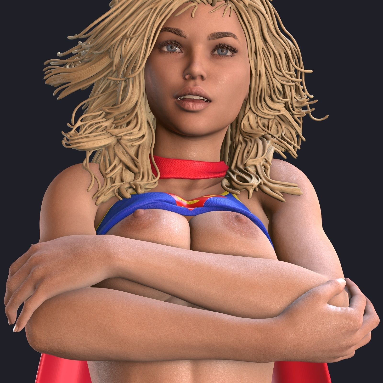 Supergirl phone holder  1 3D print model_14