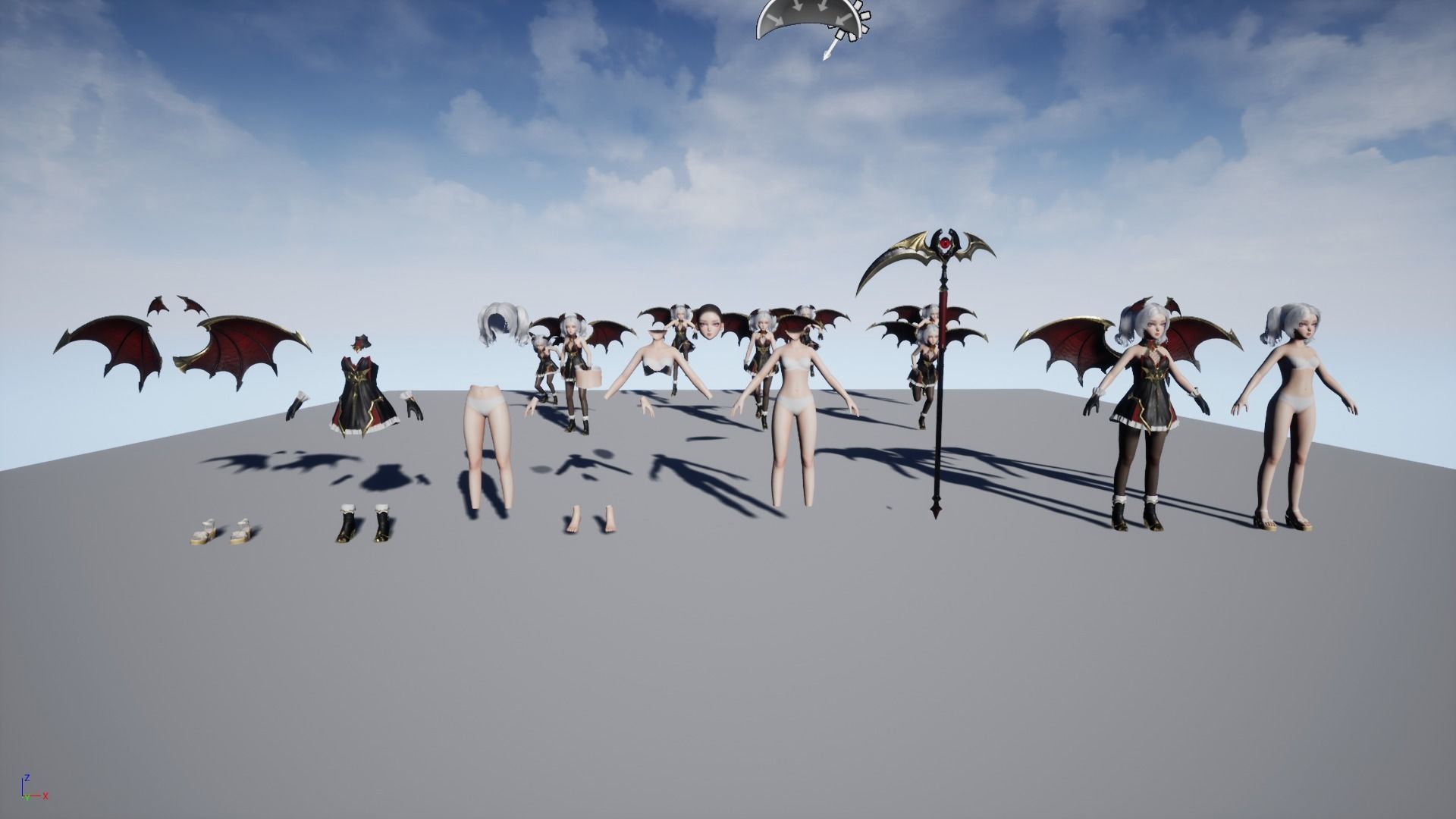 Reaper Girl Low-poly 3D model_25