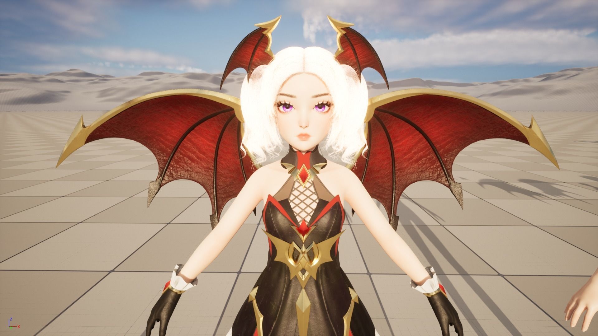 Reaper Girl Low-poly 3D model_20