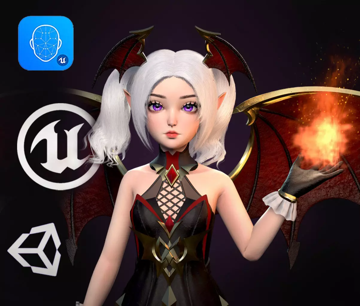 Reaper Girl Low-poly 3D model_0