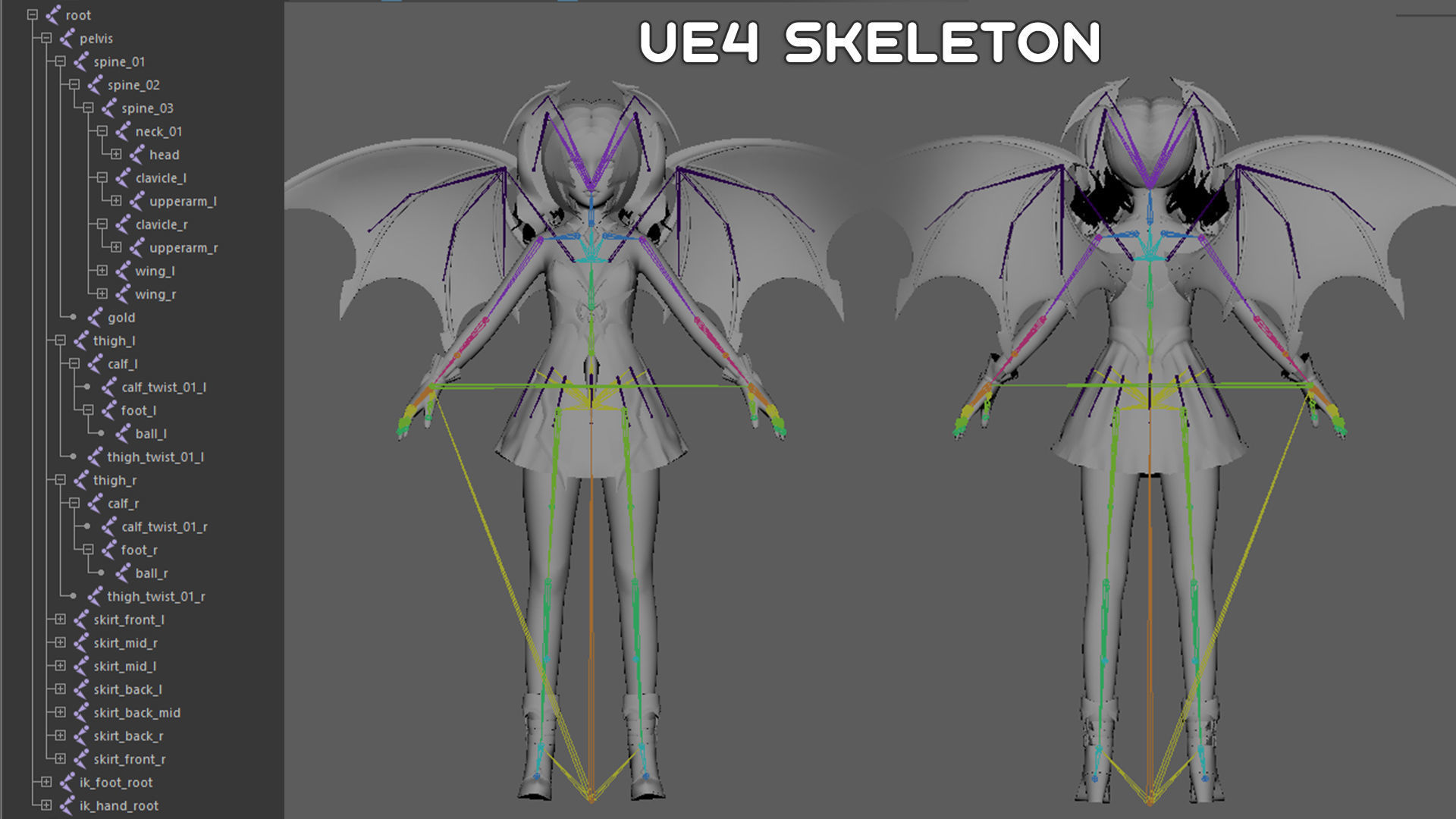 Reaper Girl Low-poly 3D model_10