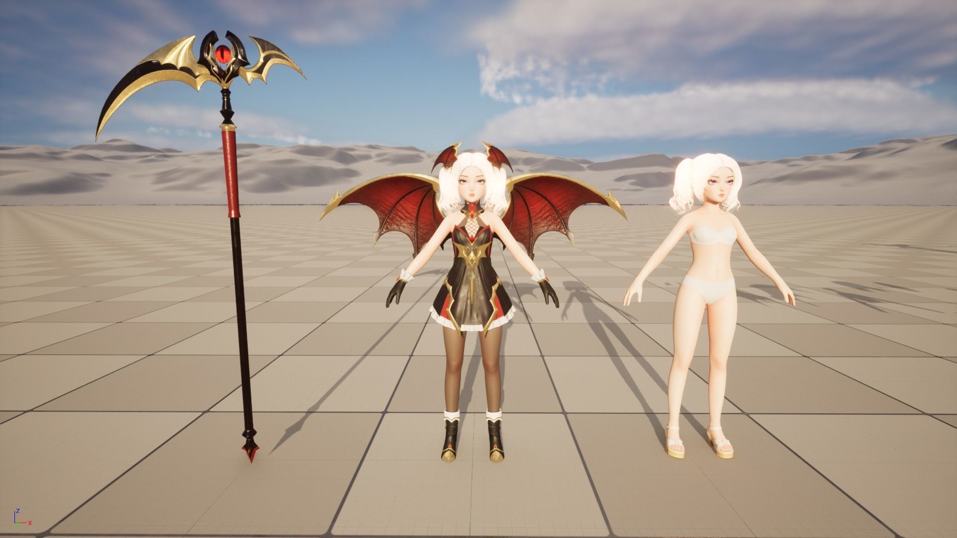 Reaper Girl Low-poly 3D model_21