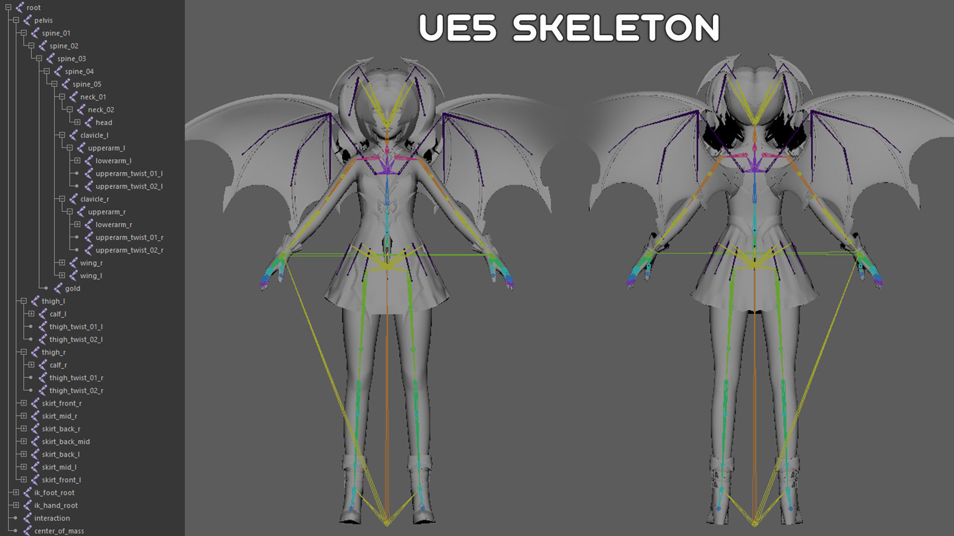 Reaper Girl Low-poly 3D model_11