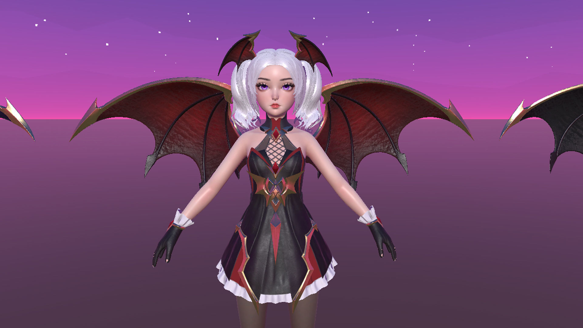 Reaper Girl Low-poly 3D model_15