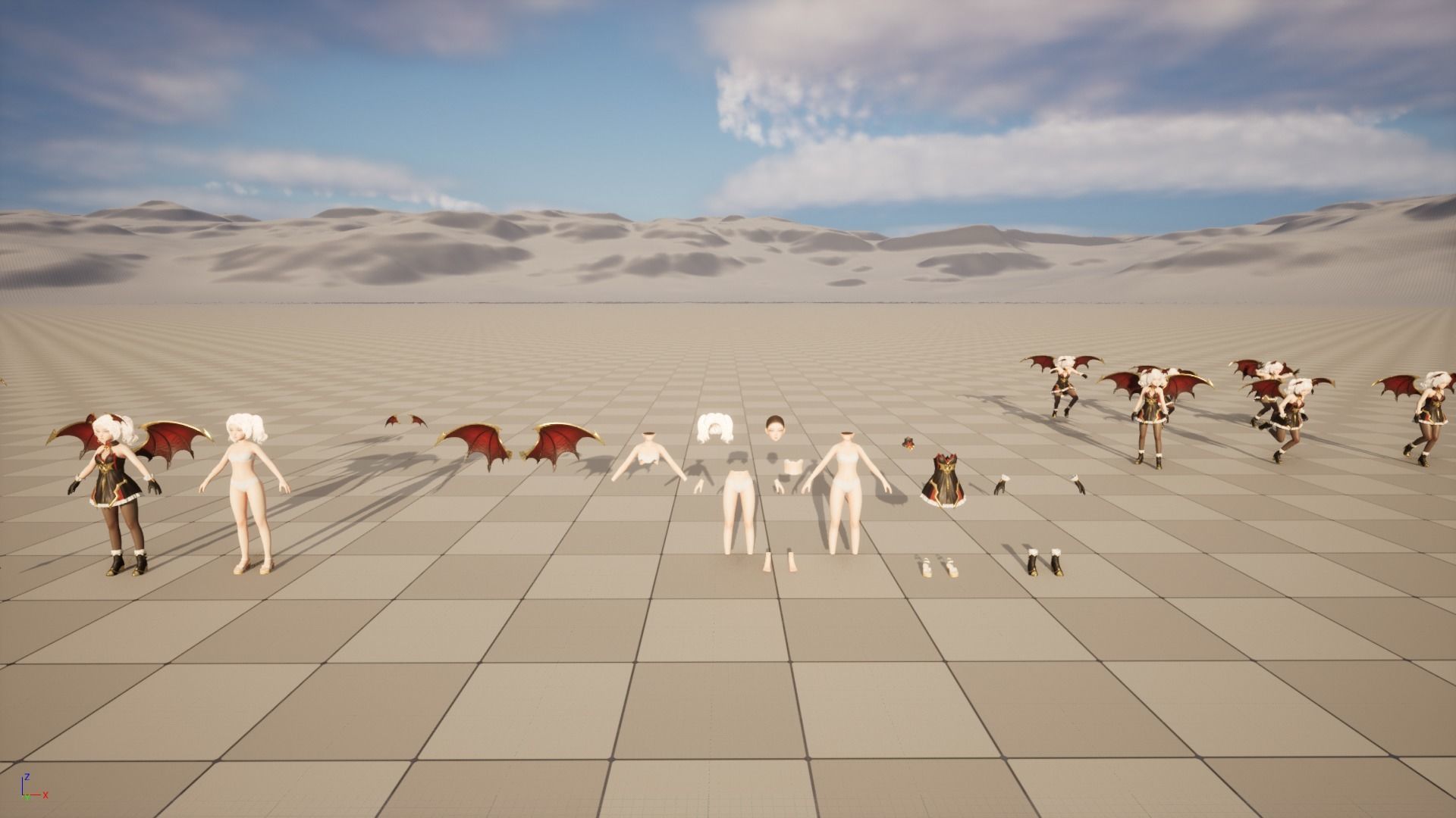 Reaper Girl Low-poly 3D model_22