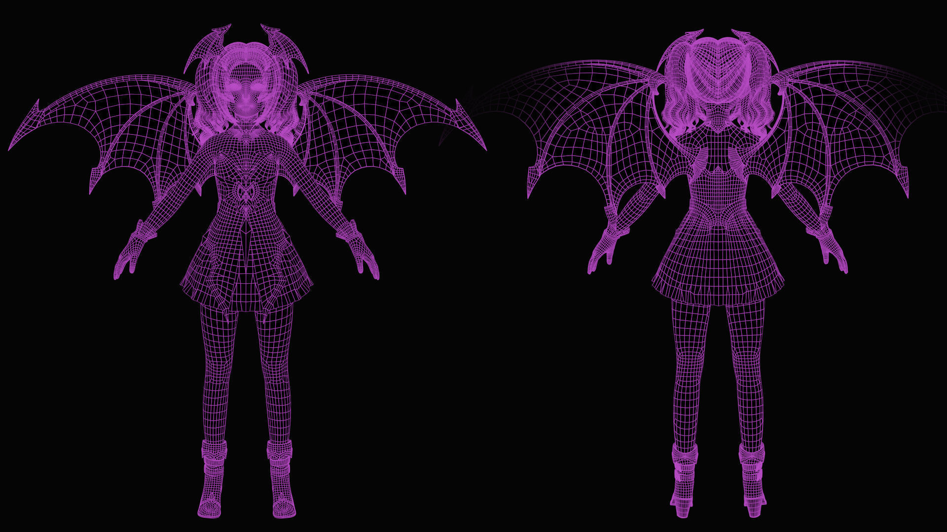 Reaper Girl Low-poly 3D model_14