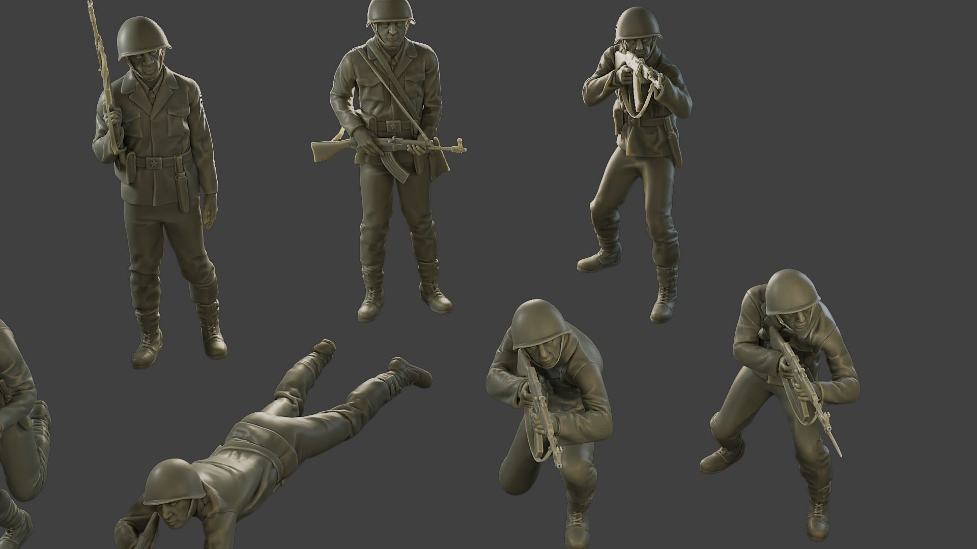 CzechSlovak Communist Soldier CCS1 Pack 1 3D Model Collection_25