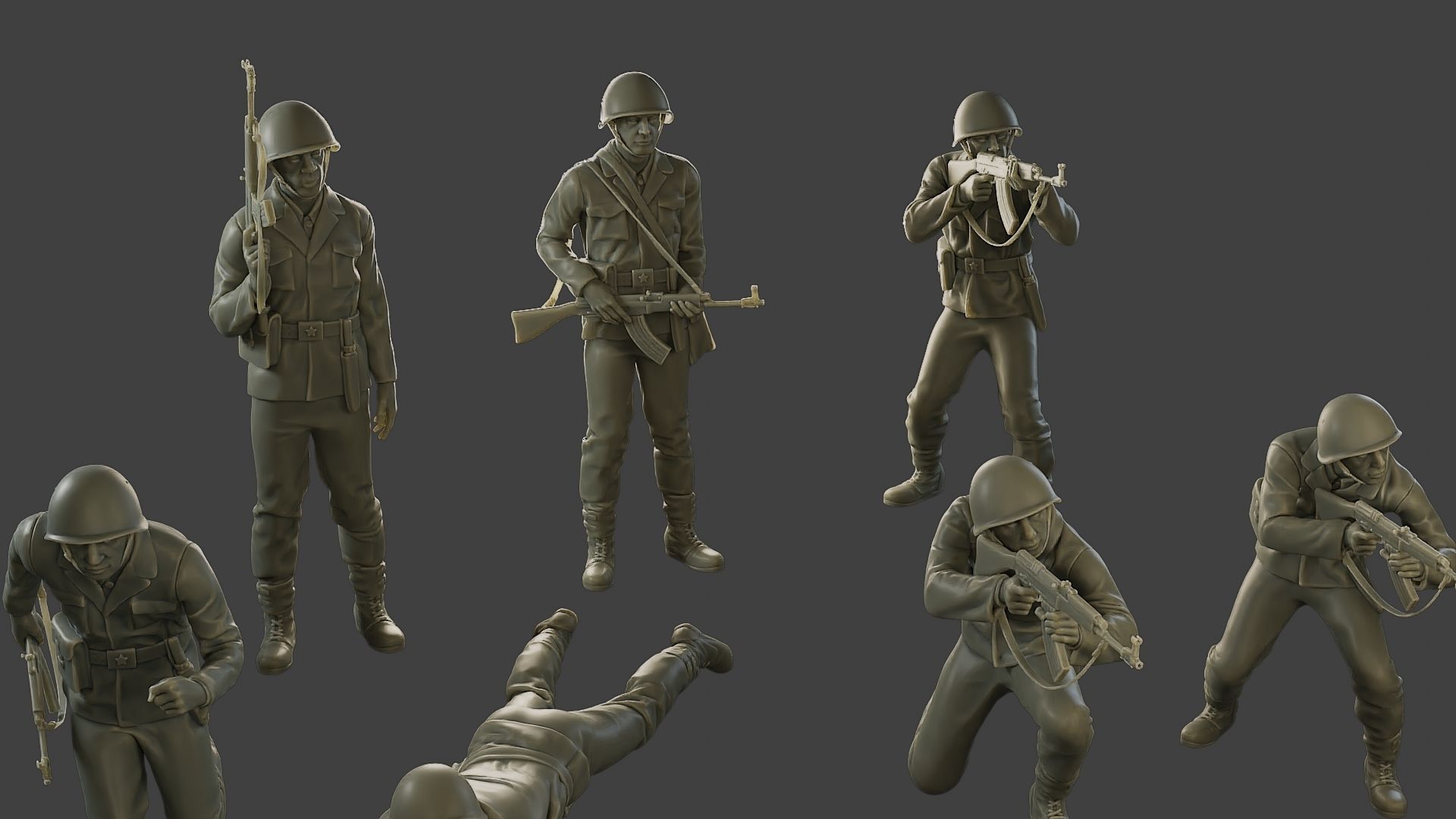 CzechSlovak Communist Soldier CCS1 Pack 1 3D Model Collection_24