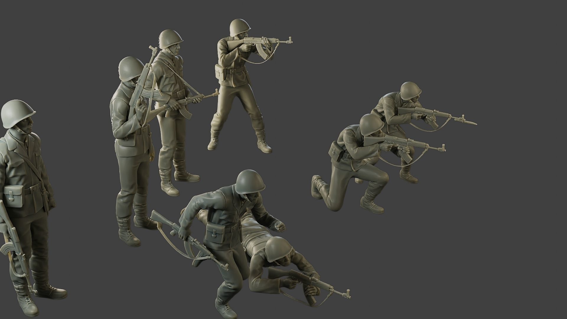 CzechSlovak Communist Soldier CCS1 Pack 1 3D Model Collection_18