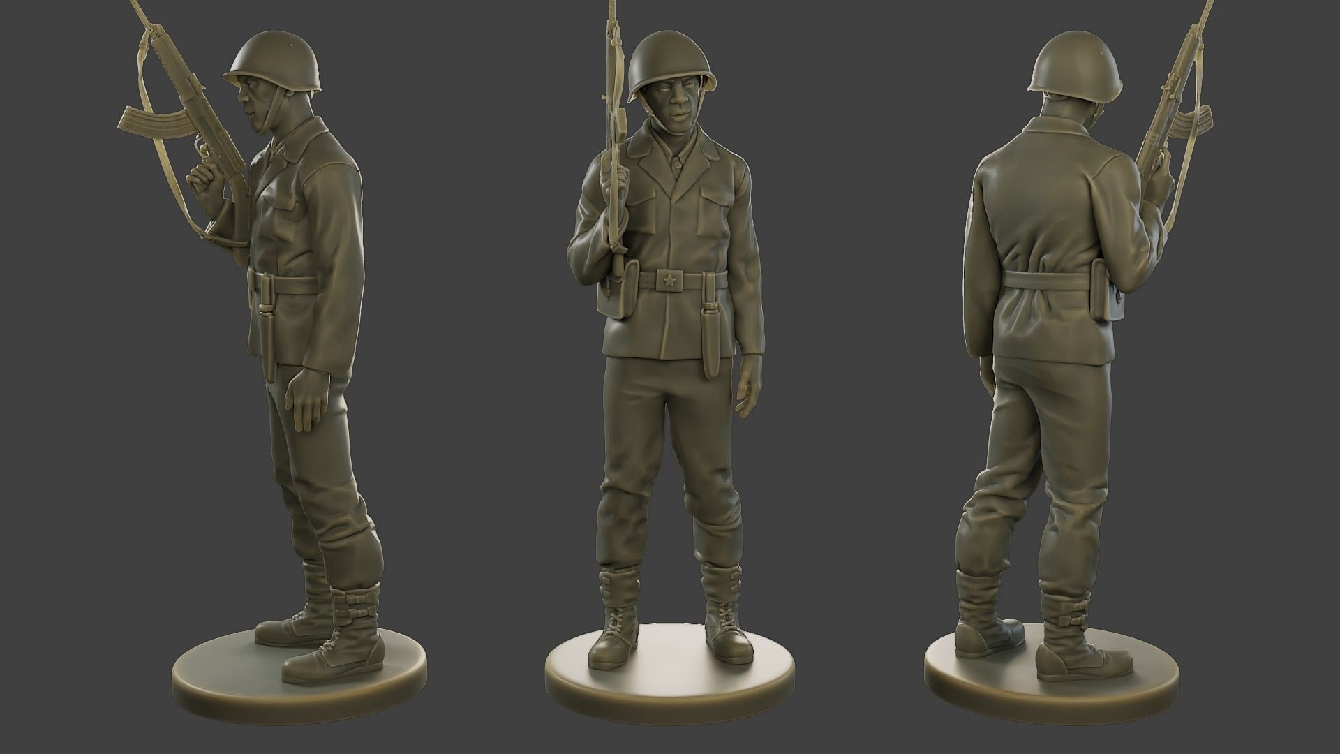 CzechSlovak Communist Soldier CCS1 Pack 1 3D Model Collection_5