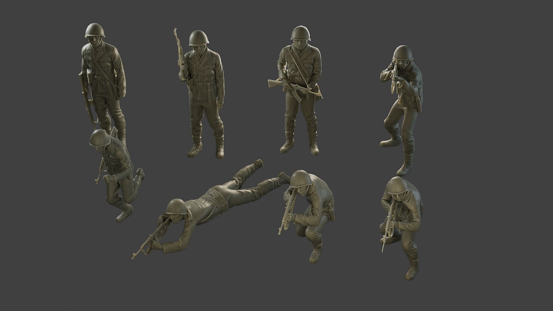 CzechSlovak Communist Soldier CCS1 Pack 1 3D Model Collection_12