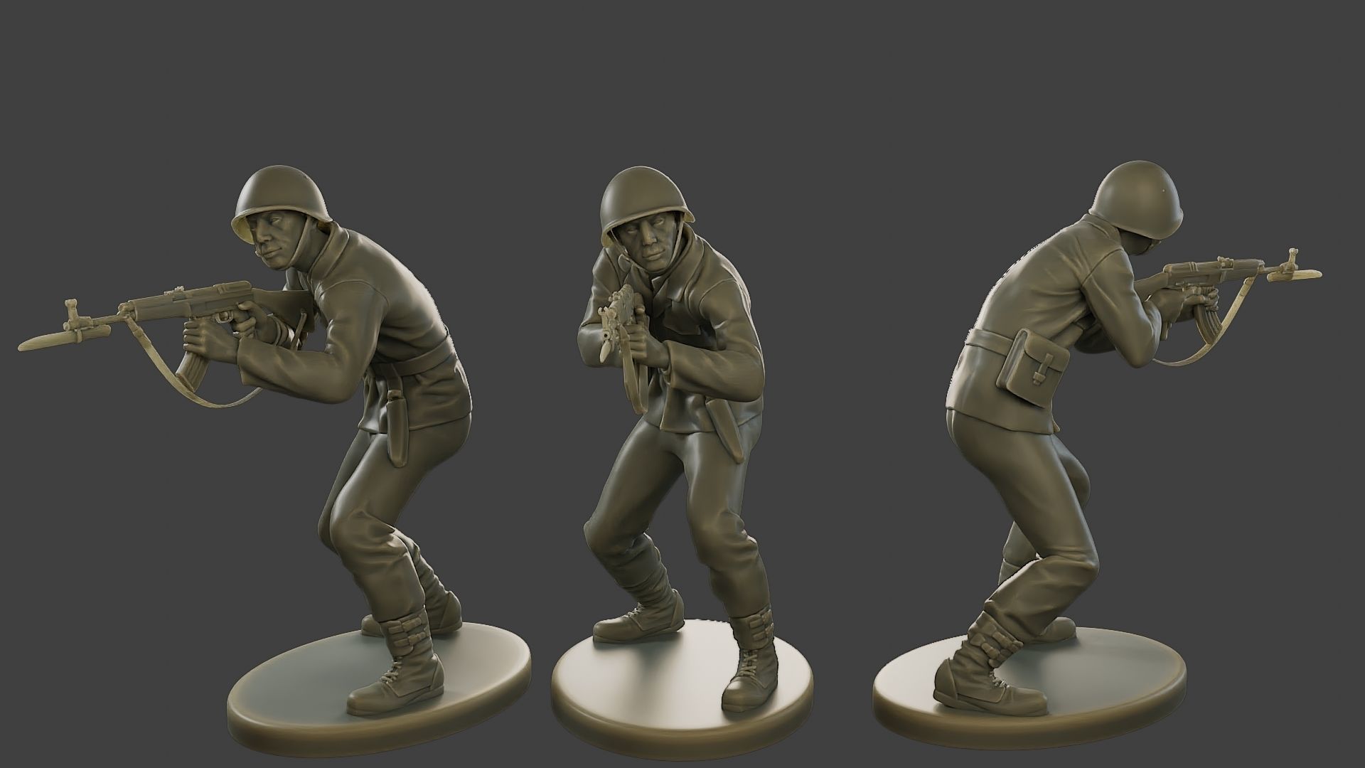 CzechSlovak Communist Soldier CCS1 Pack 1 3D Model Collection_3